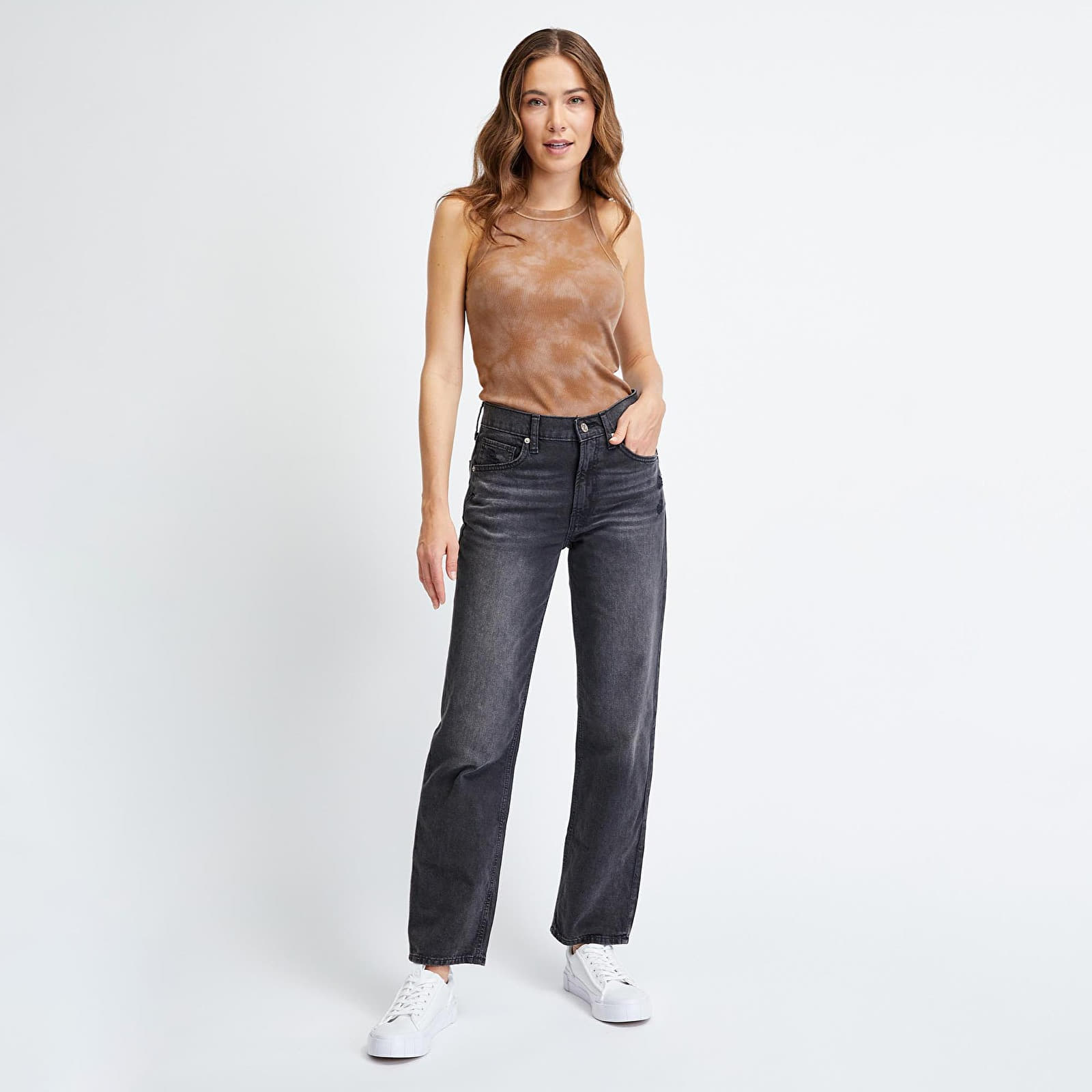 Jeansy GAP V-Mr 90S Loose Jean Dest Washed Black