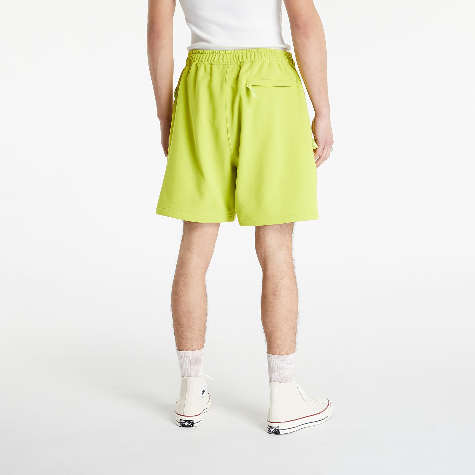 Šorti Nike Solo Swoosh Men's French Terry Shorts Bright Cactus/ White
