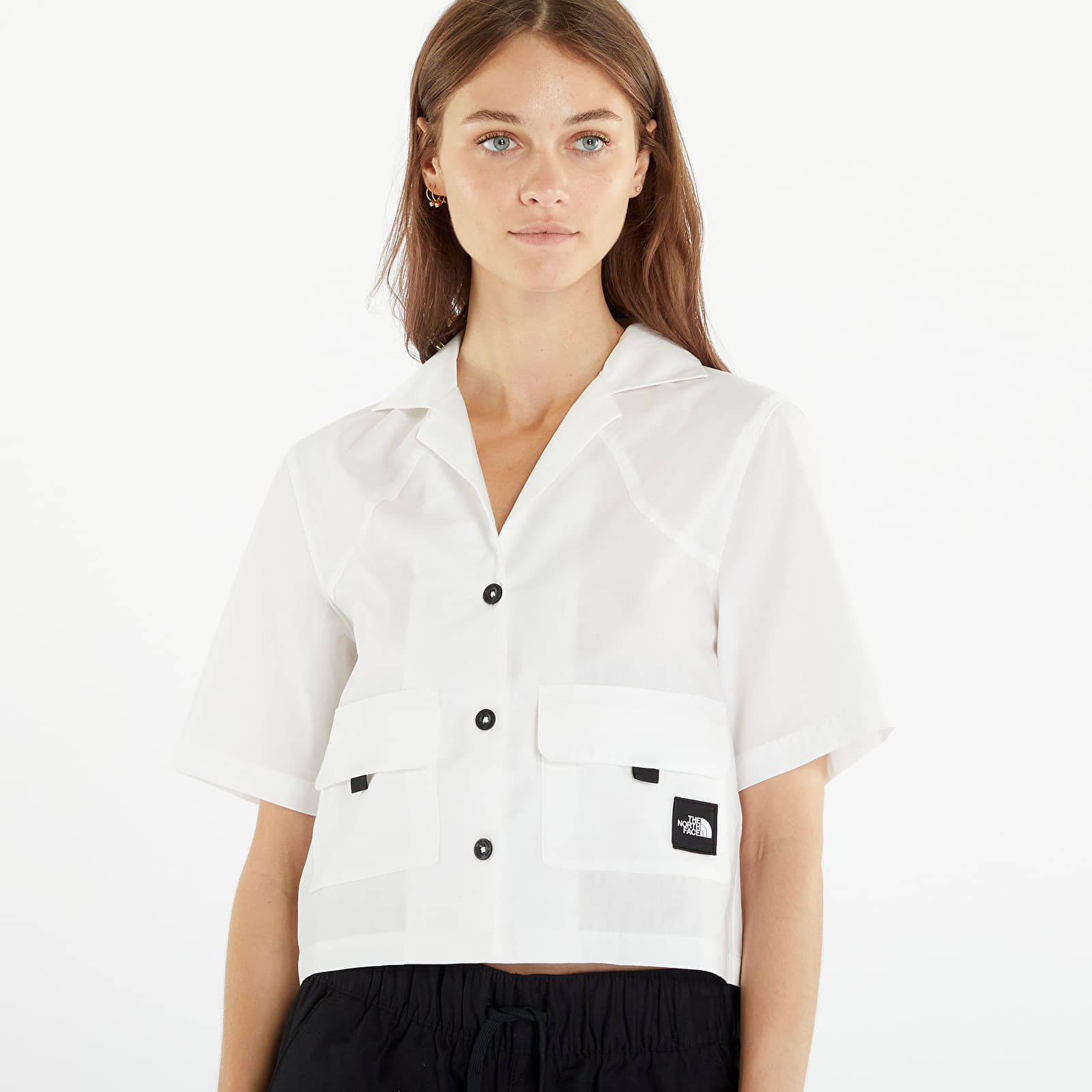 Overhemden The North Face Boxy S/S Shirt TNF White