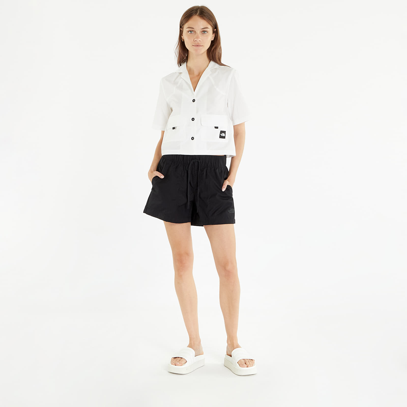 Overhemden The North Face Boxy S/S Shirt TNF White