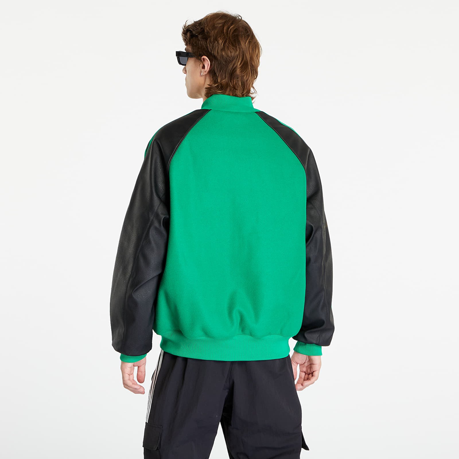 Giacche adidas Originals Sustainability Varsity Bomber Jacket Green Black Queens