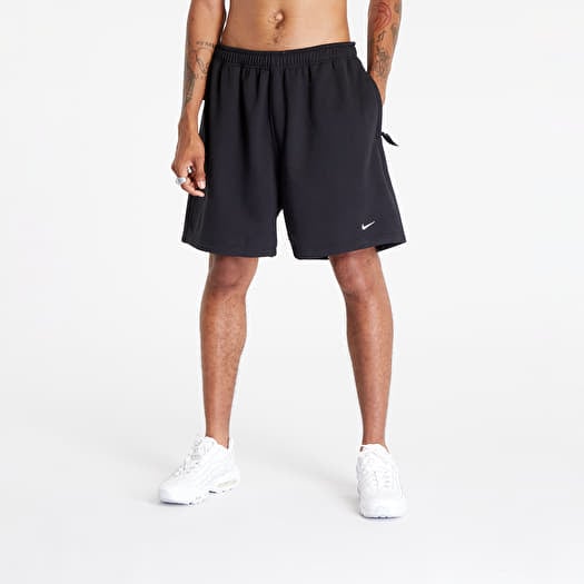 Šortky Nike Solo Swoosh Men's French Terry Shorts Black/ White