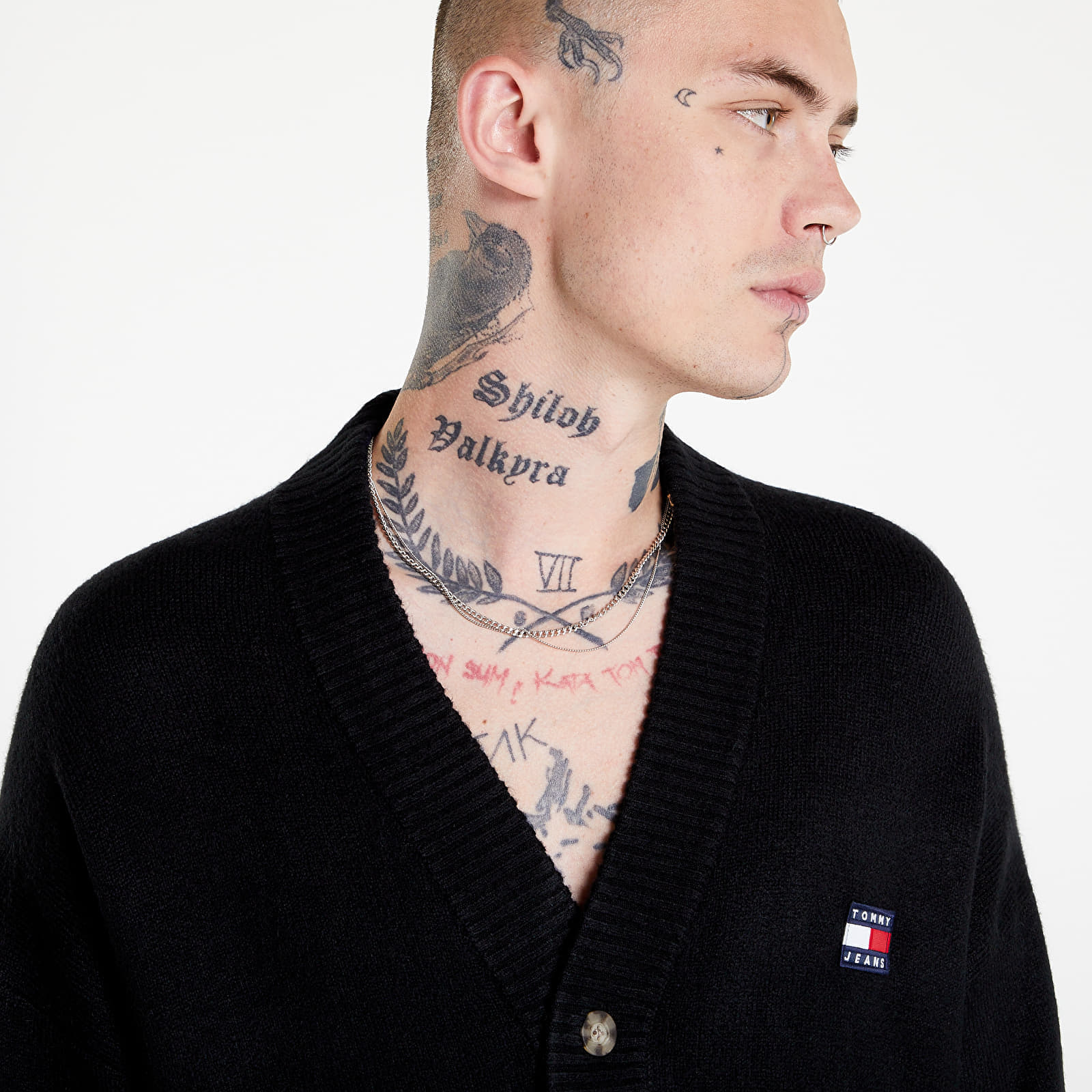 Gensere TOMMY JEANS Tjm Skater Badge Car Black