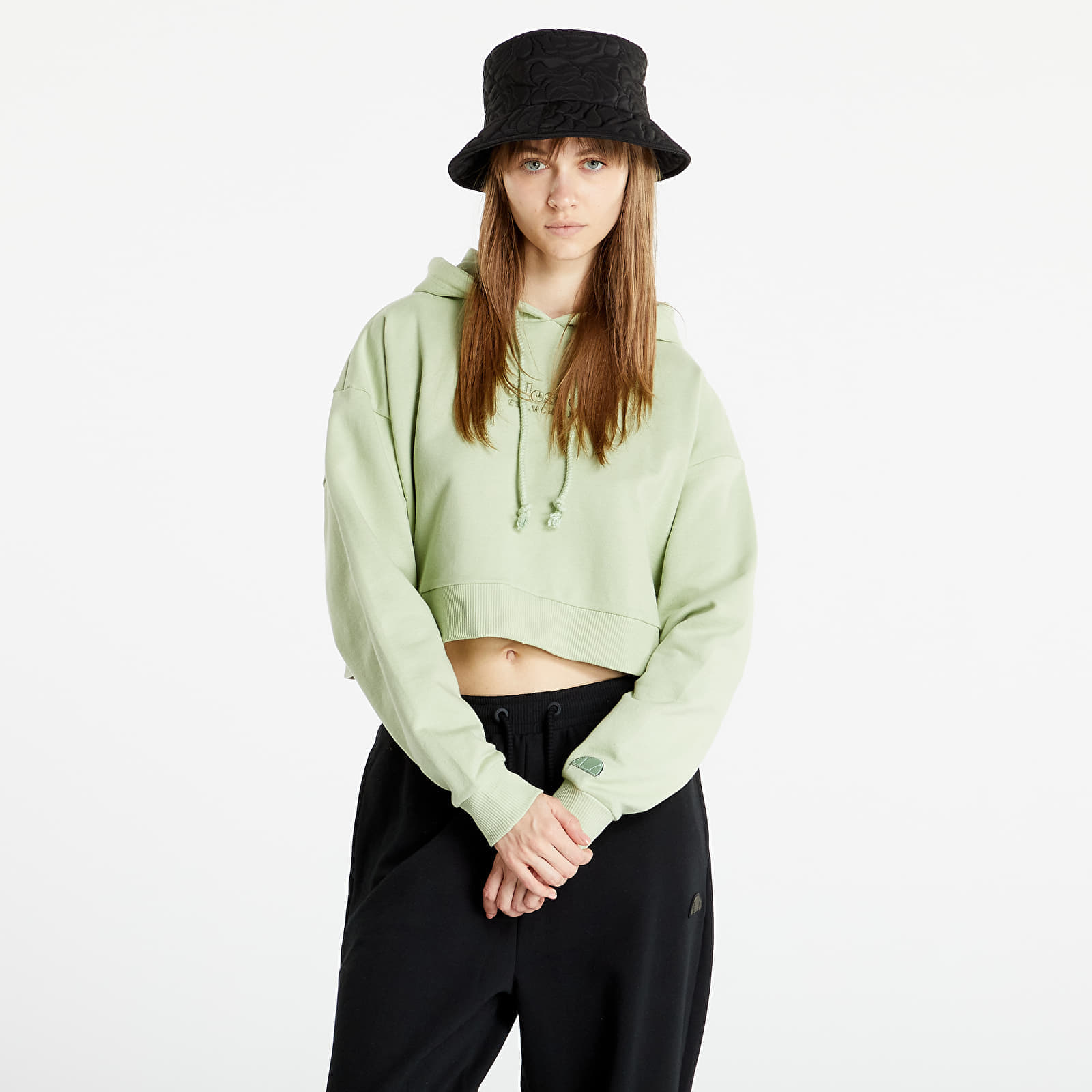Mikiny a svetry Ellesse Cropped Hoodie Light Green