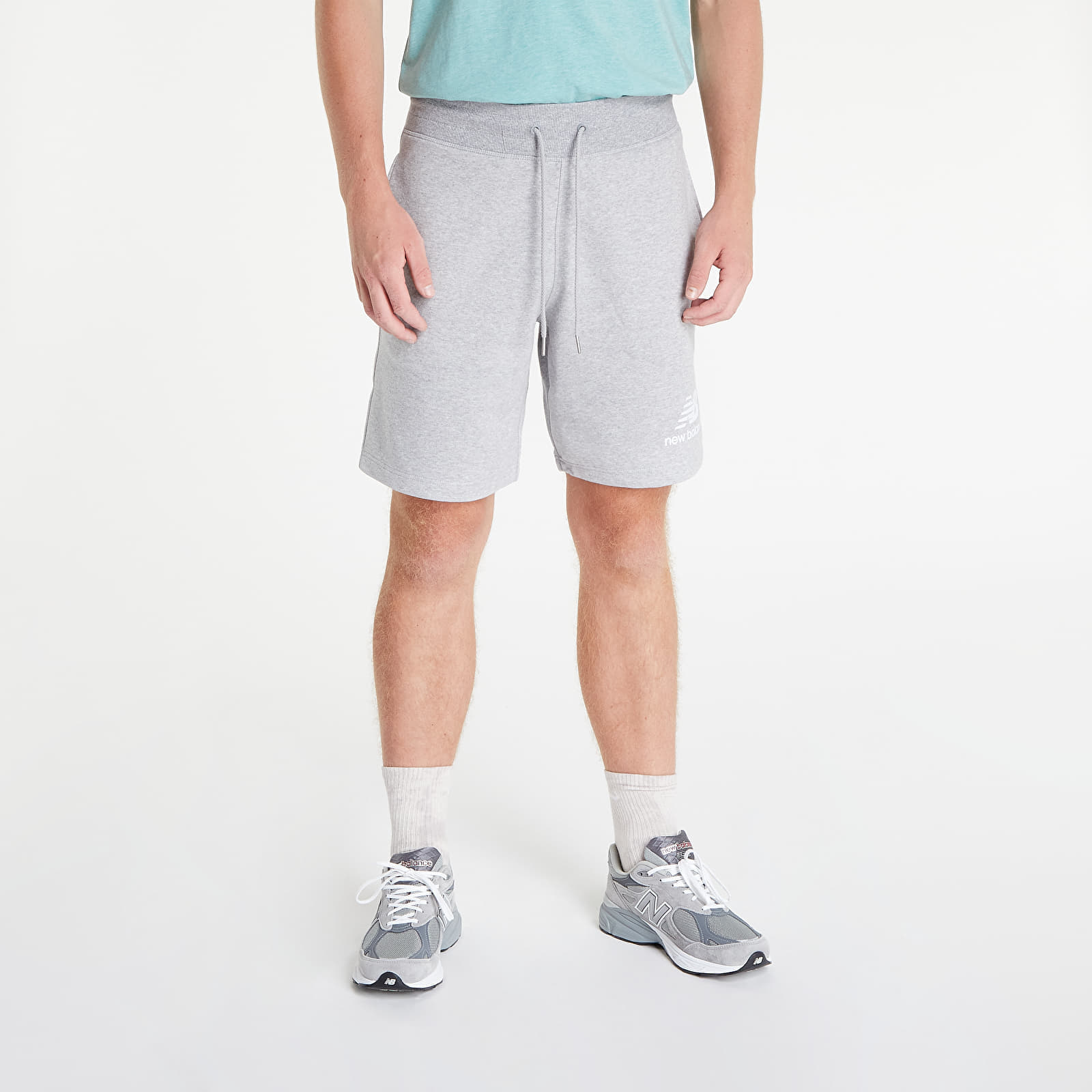 Shorts New Balance Essentials Stacked Logo Short Athletic Grey