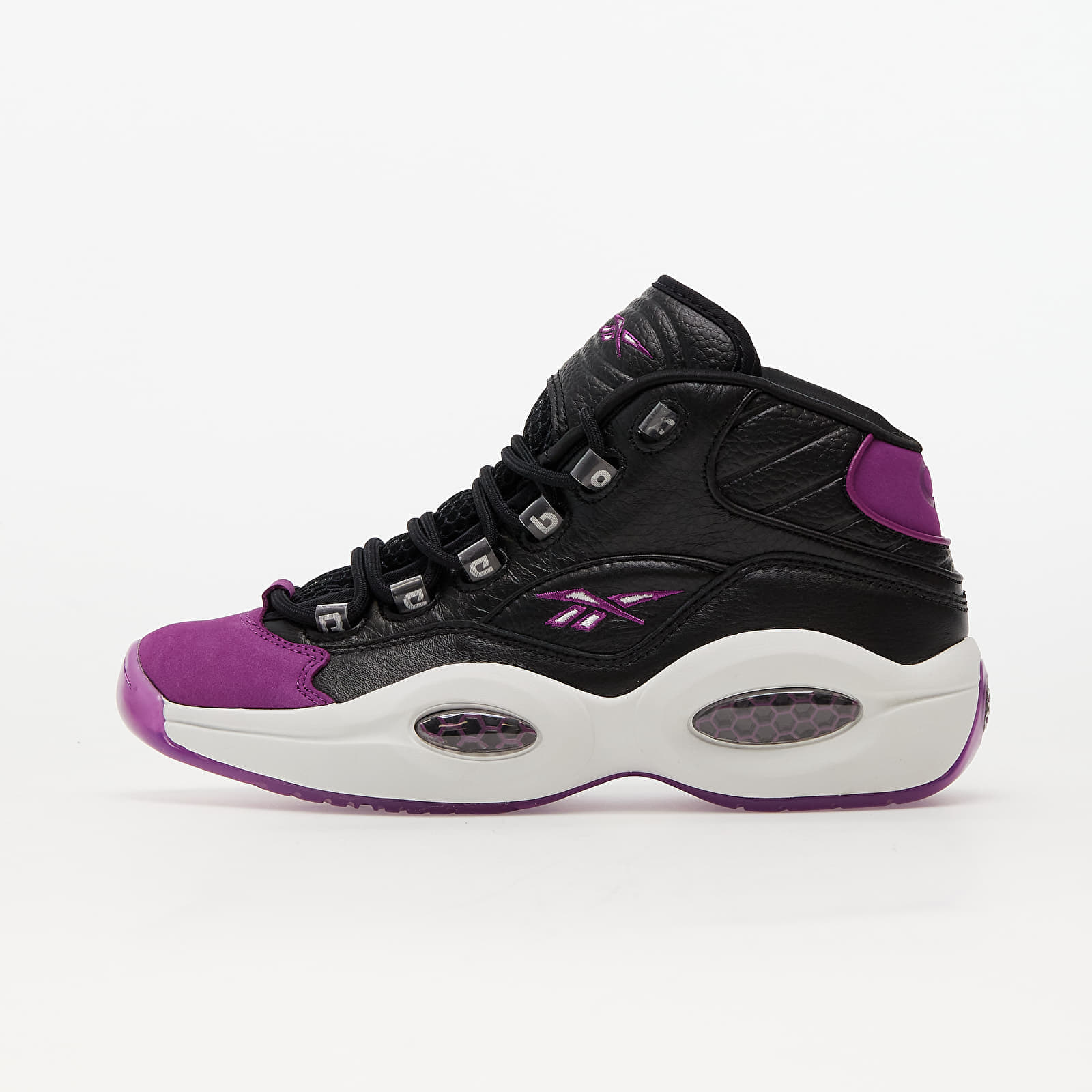 Men's sneakers and shoes Reebok Question Mid Core Black/ Aubergine/ Pure Grey