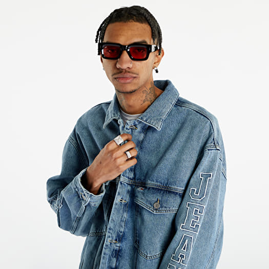 Jackets TOMMY JEANS Oversized Logo Sleeve Denim Jacket Denim Light