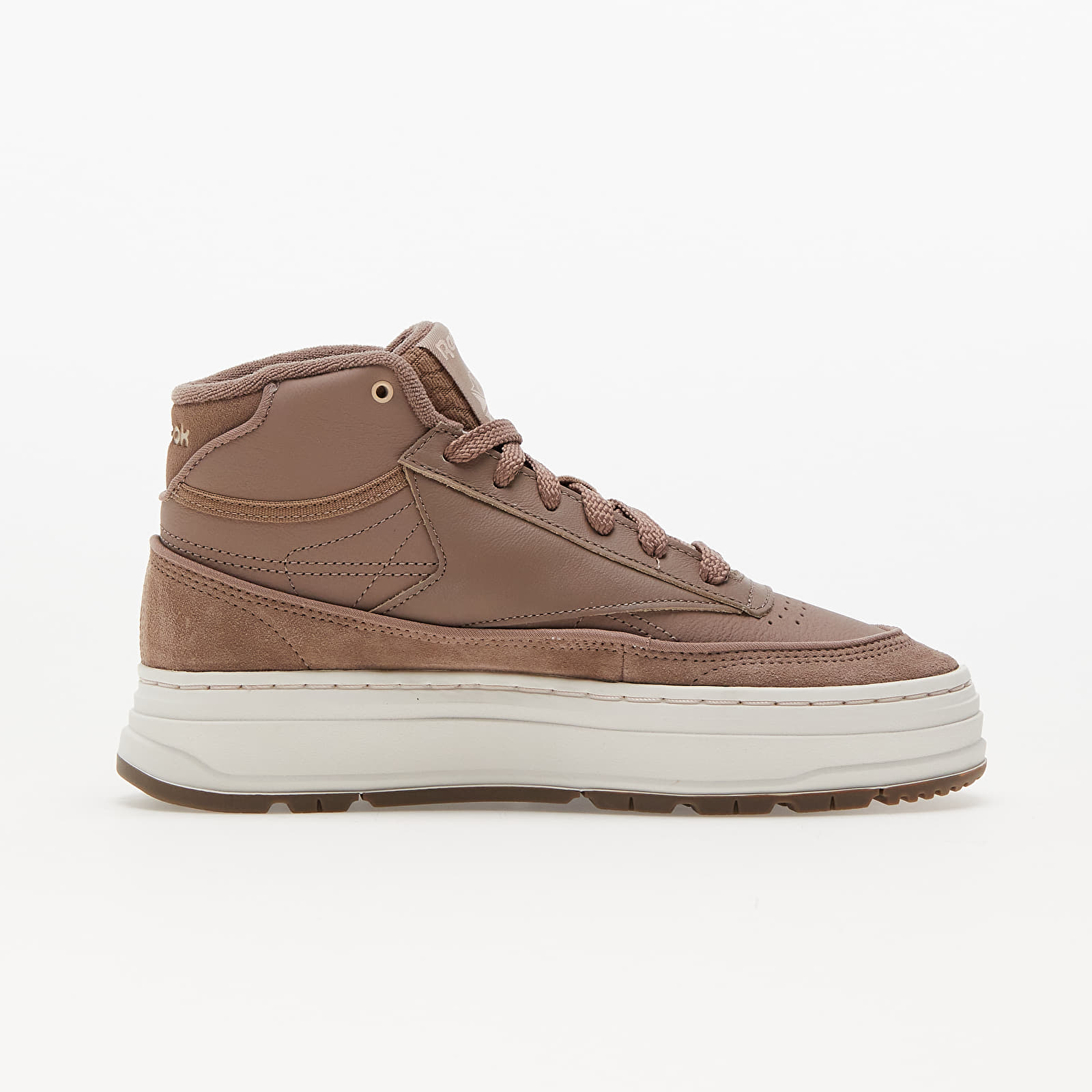 Дамски кецове и обувки Reebok Club C Geo Mid Taupe/ Chalk/ Sofecr