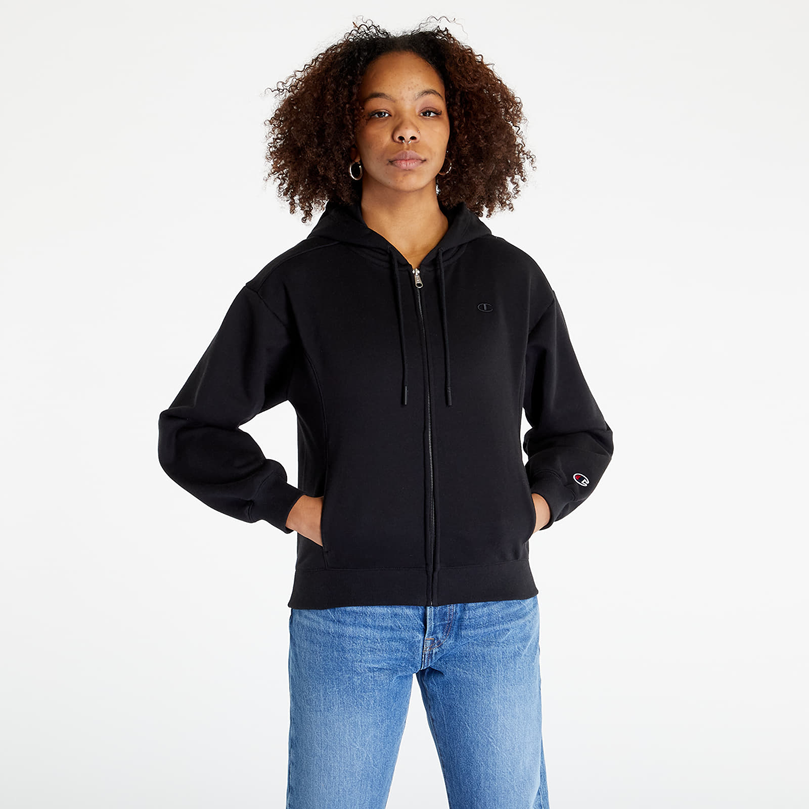 Hanorace Champion Hooded Full Zip Sweatshirt Black