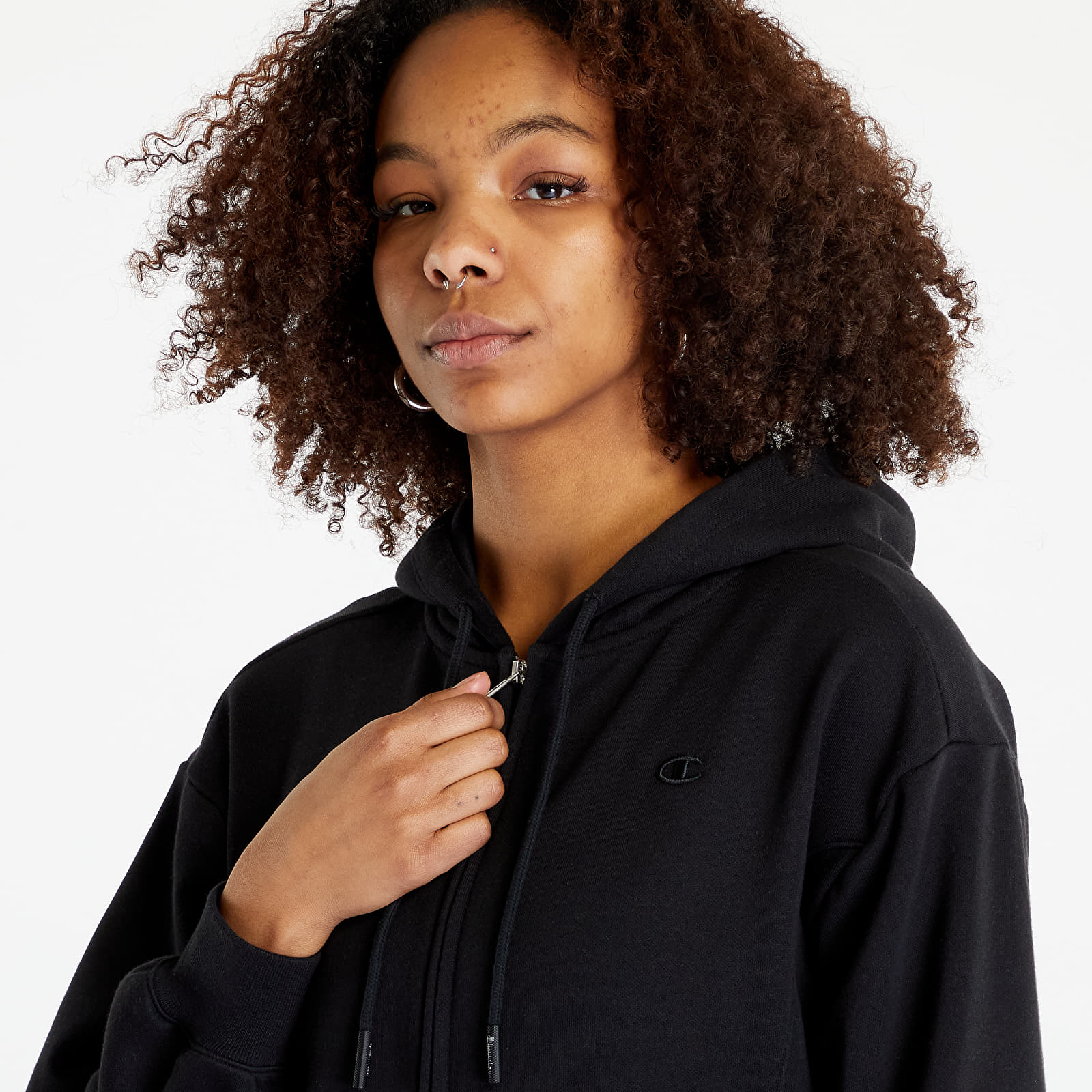 Hanorace Champion Hooded Full Zip Sweatshirt Black