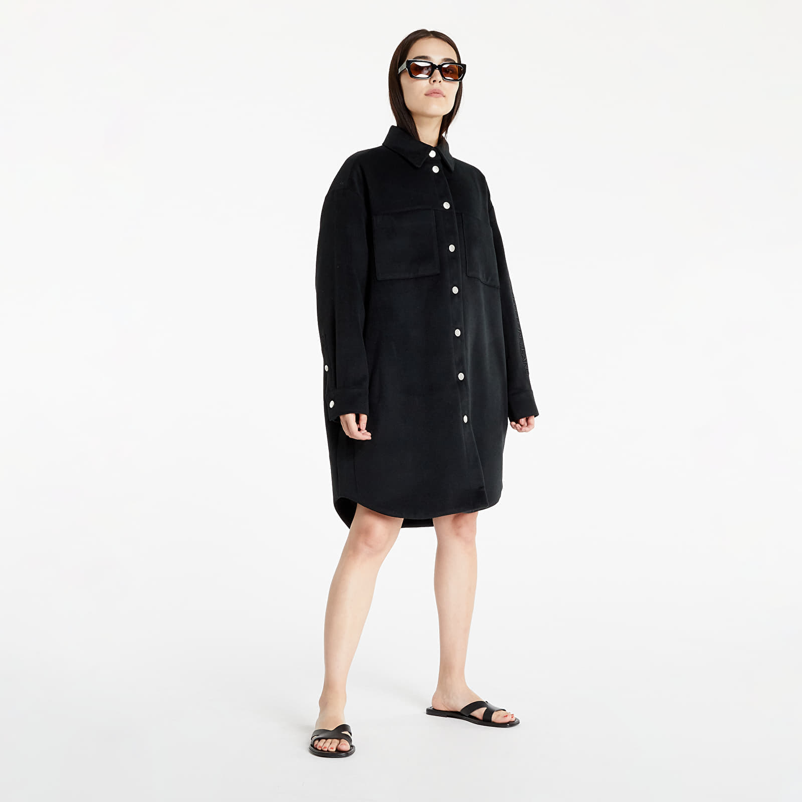 Overhemden CALVIN KLEIN JEANS Oversized Shacket Ck Black