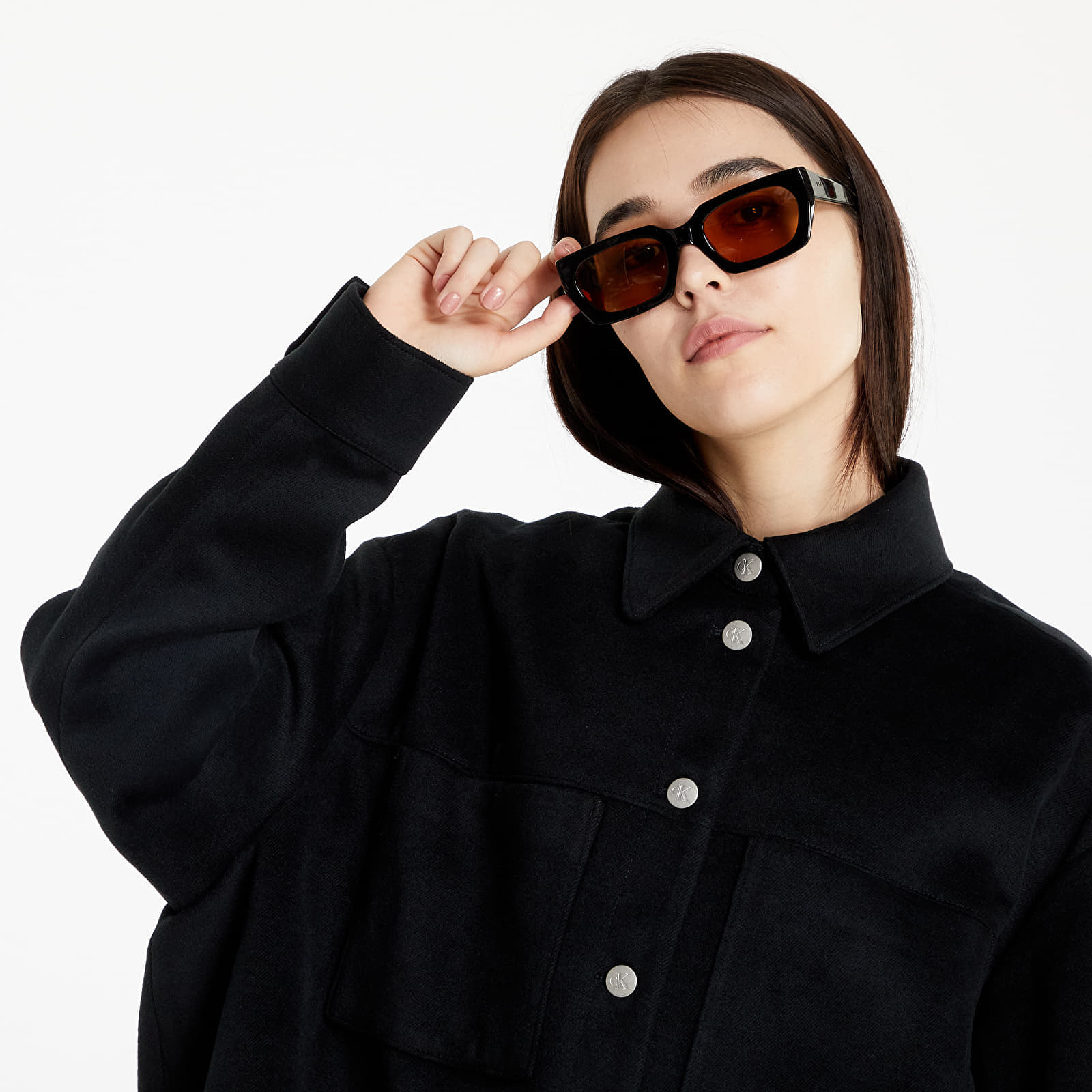Overhemden CALVIN KLEIN JEANS Oversized Shacket Ck Black