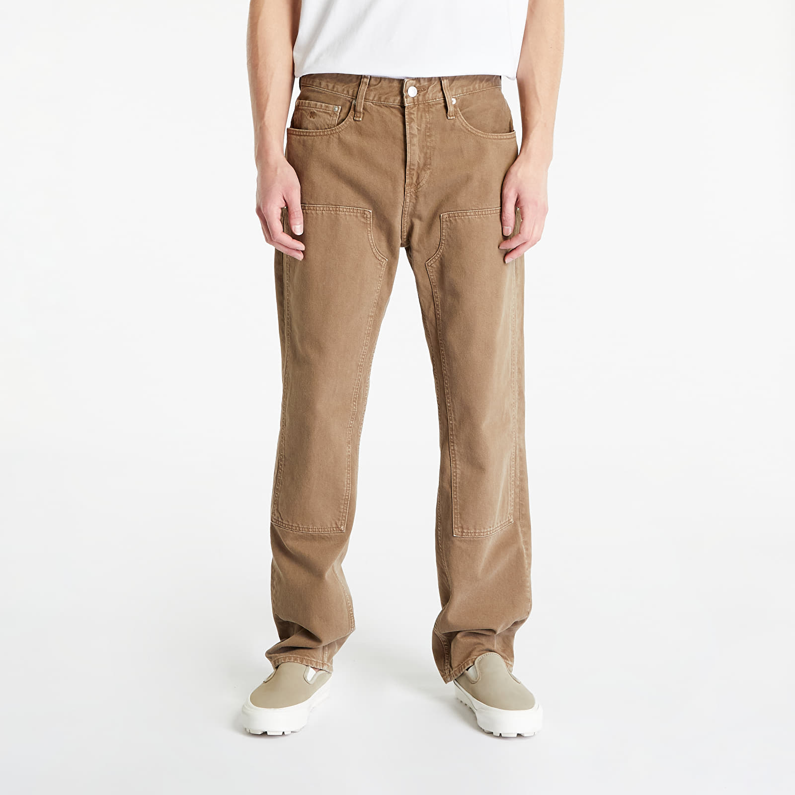 Džínsy CALVIN KLEIN JEANS 90S Straight Pants Brown