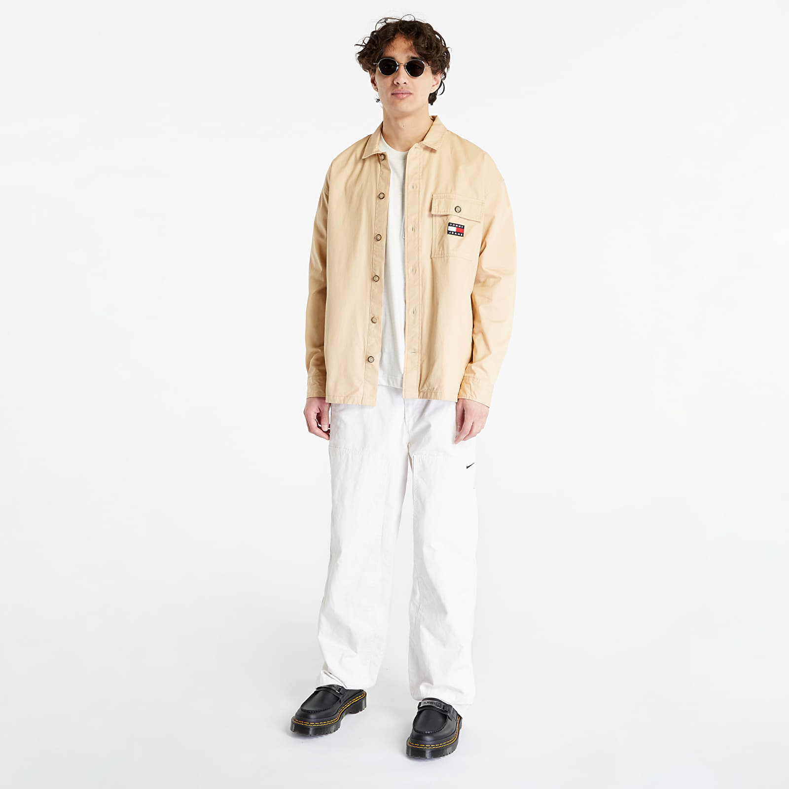 Košele TOMMY JEANS Classic Solid Overshirt Trench