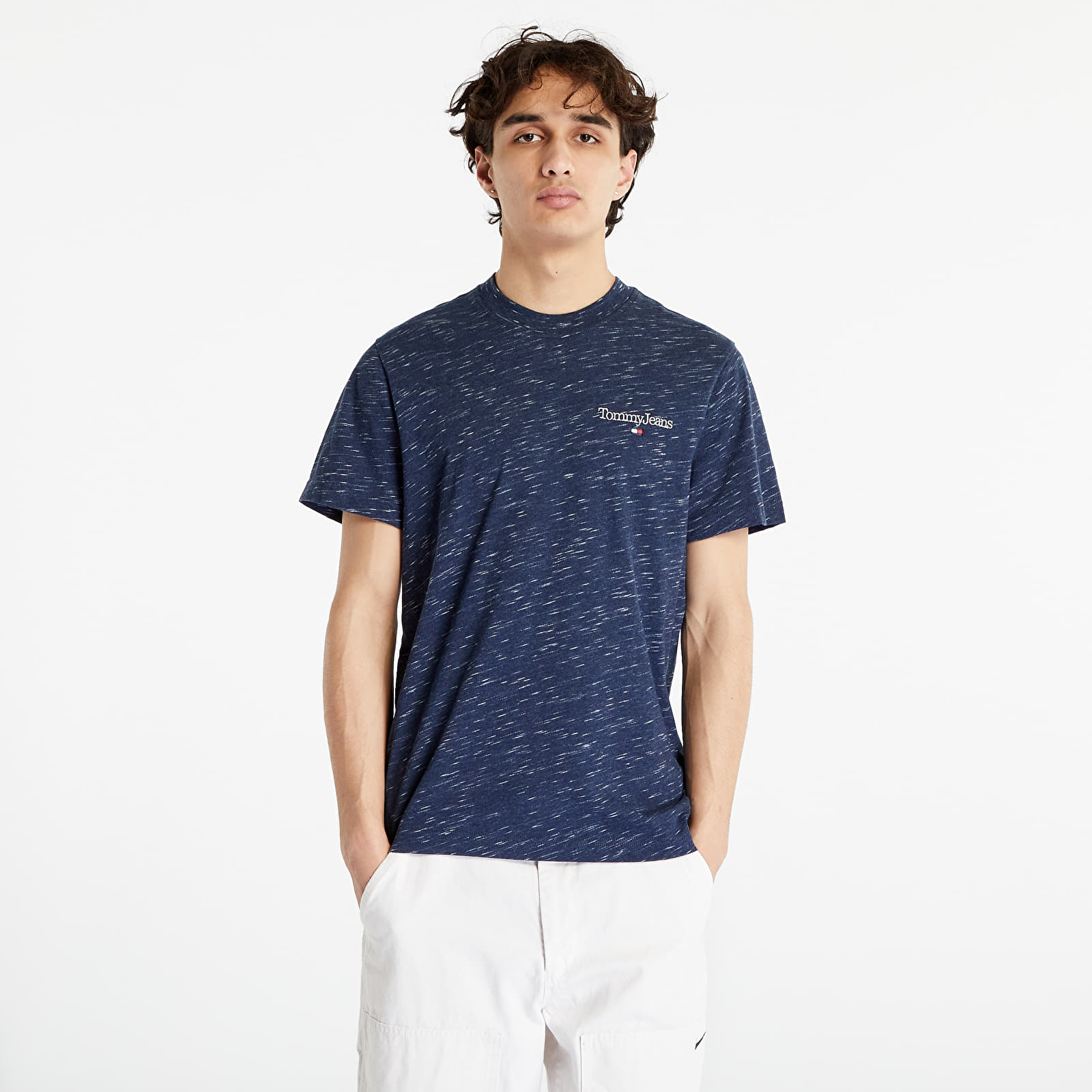 Tričká TOMMY JEANS Regular Heathered Short Sleeve T-Shirt Twilight Navy