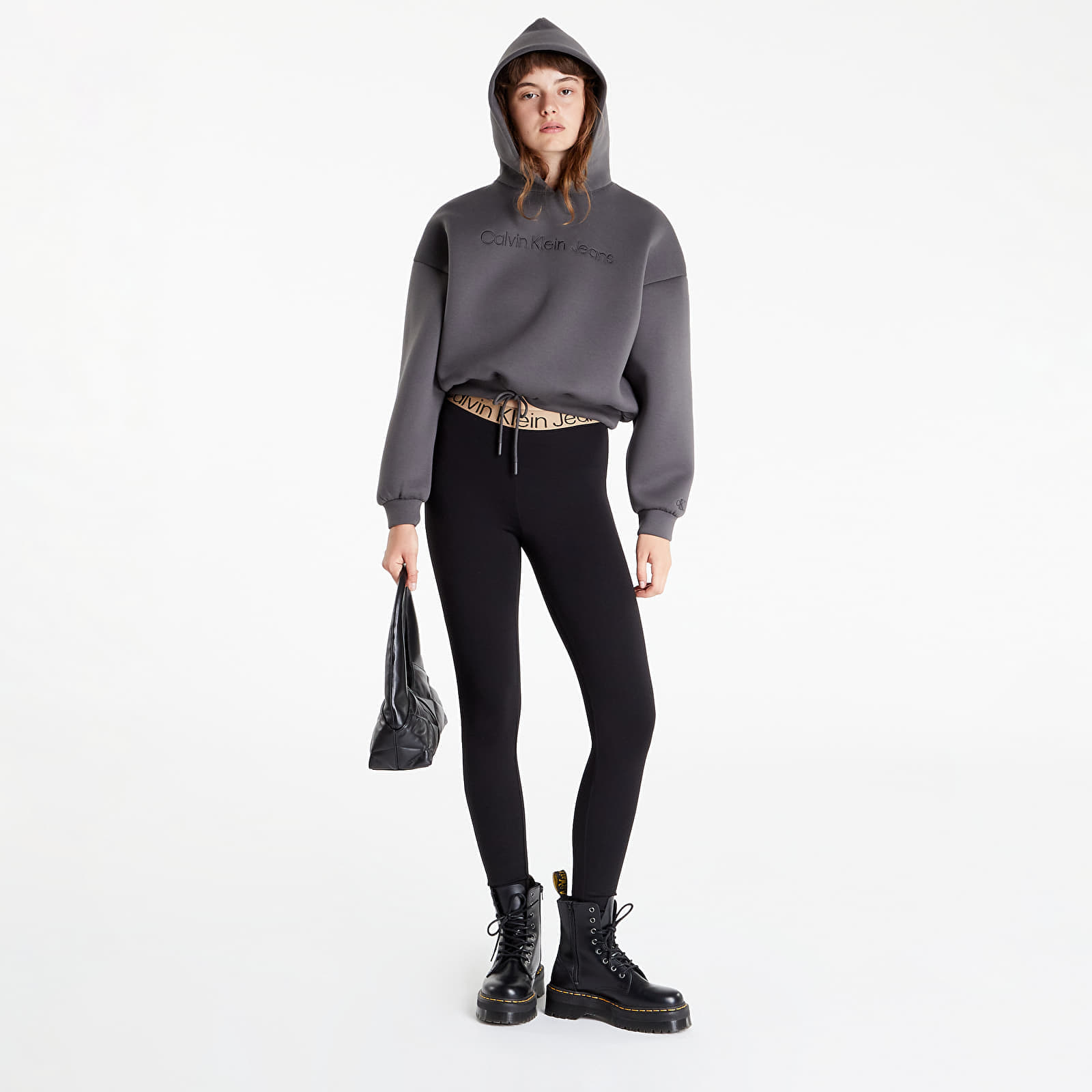 Calvin Klein Jeans COLOUR BLOCK LEGGING Preto - Entrega gratuita