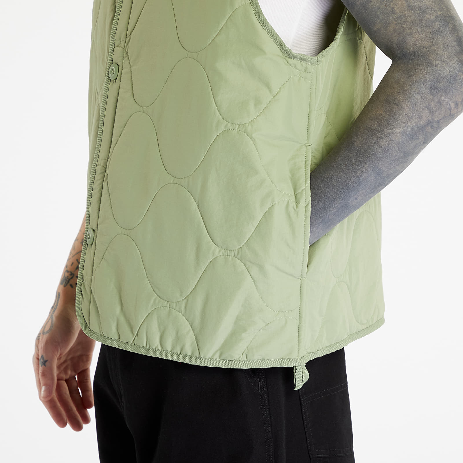 Vests Nike Life Men's Woven Insulated Military Vest Oil Green/ White