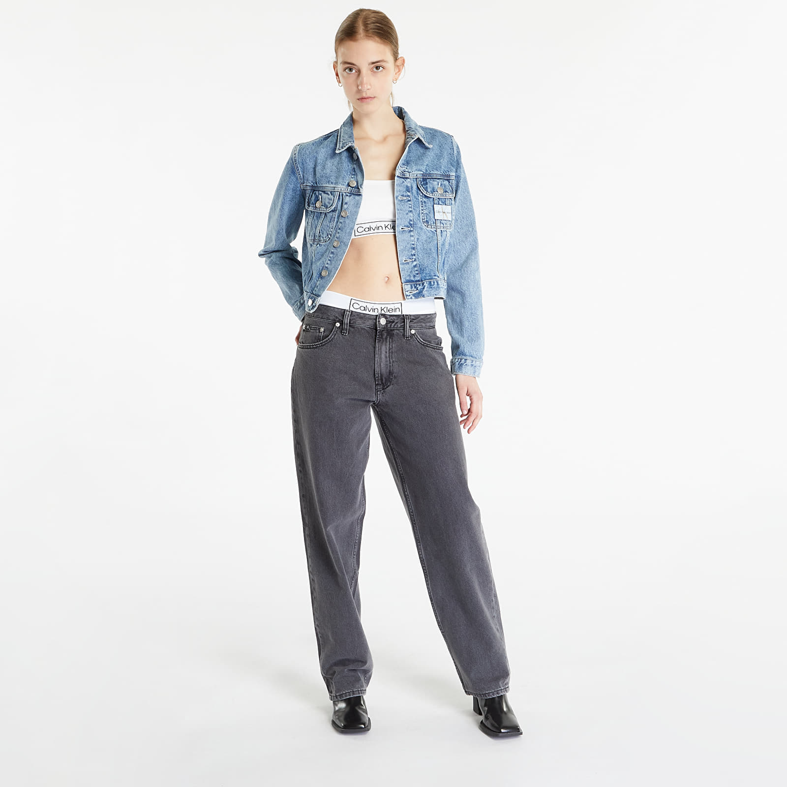 Μπουφάν CALVIN KLEIN JEANS Cropped 90S Denim Jacket Blue