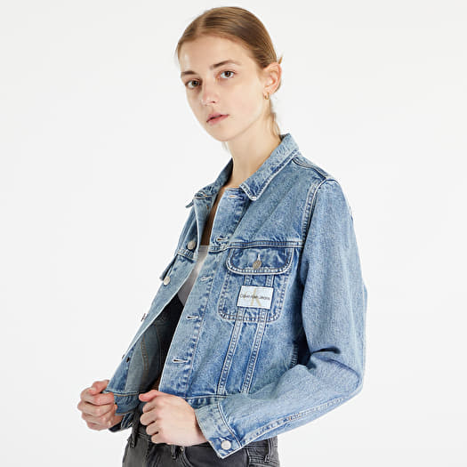 Jackets CALVIN KLEIN JEANS Cropped 90S Denim Jacket Blue Queens