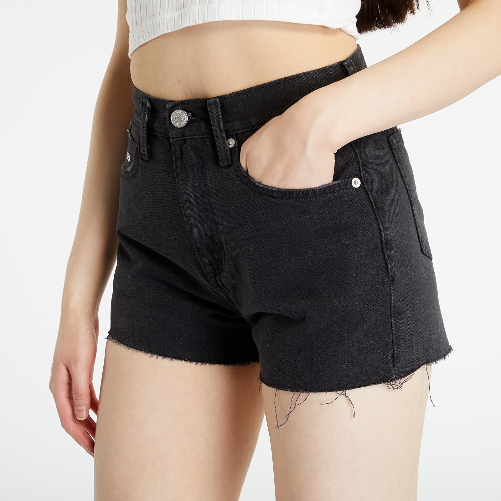 Šortky TOMMY JEANS Hot Pant Shorts Denim Black