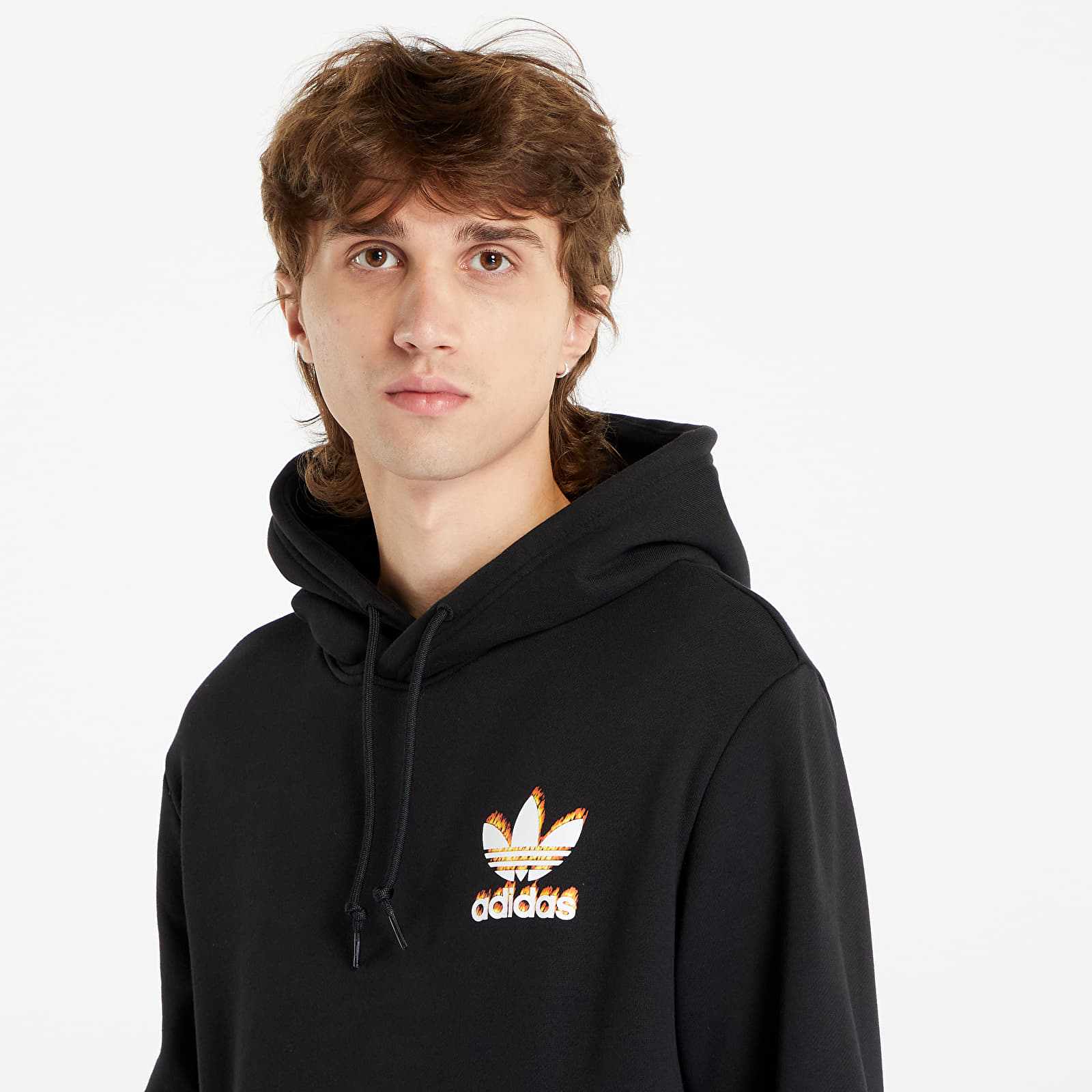 Adidas hoodie logo on sleeve hotsell