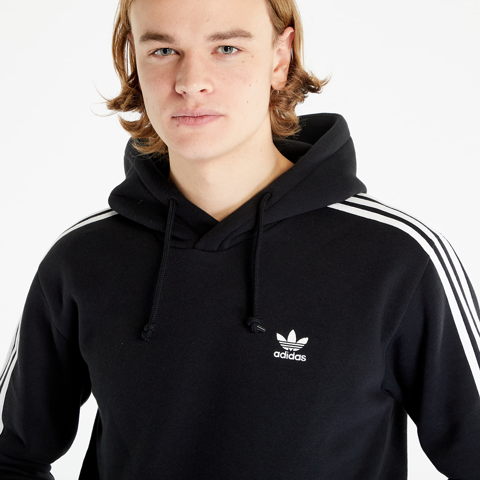 Adidas originals hoodie shop with shoulder 3 stripes