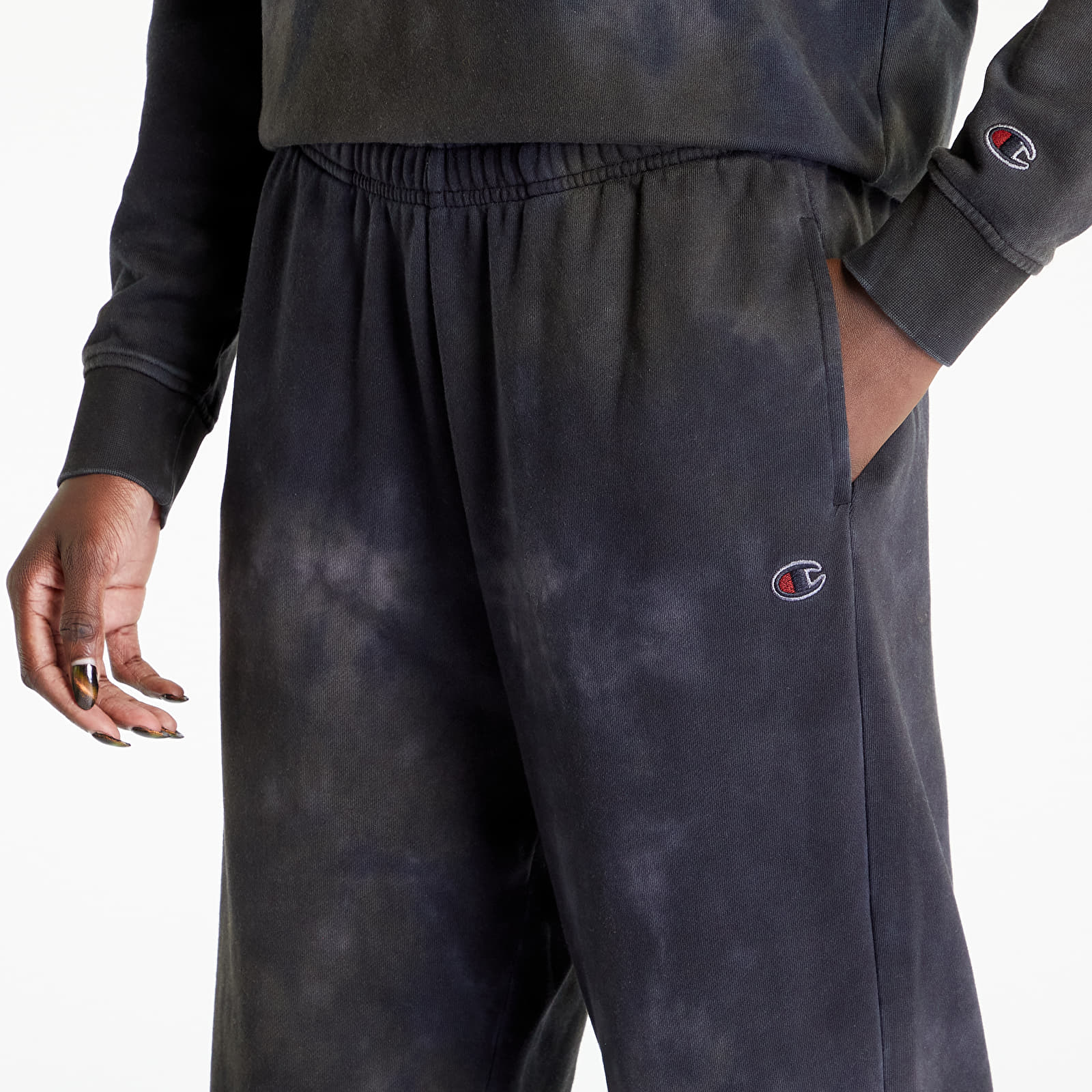 Sweatpants Champion Elastic Cuff Pants Black Queens