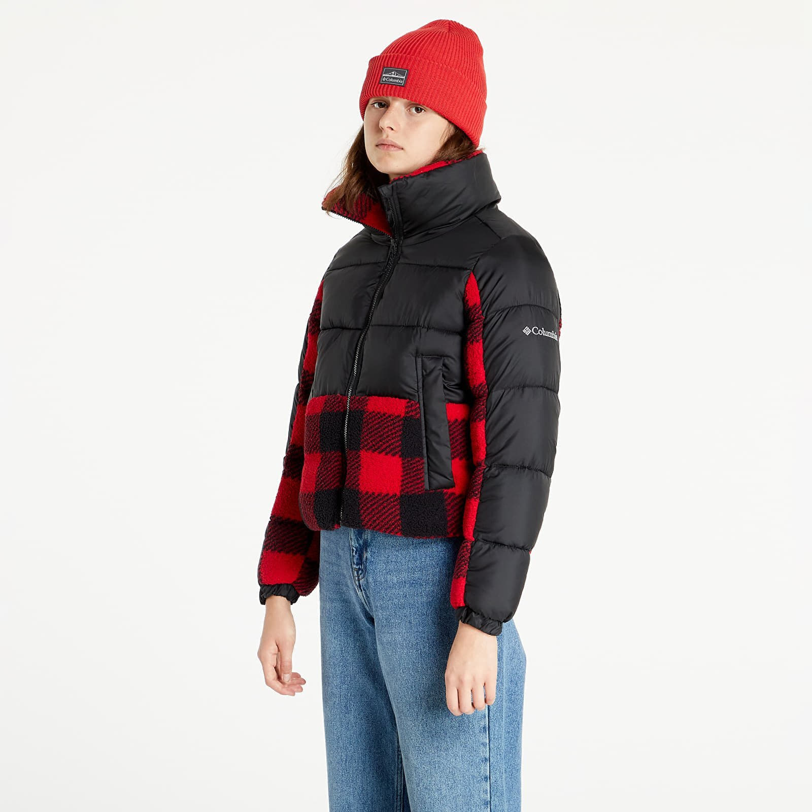 Jackets Columbia Leadbetter Point™ Sherpa Hybrid Black/ Red | Queens