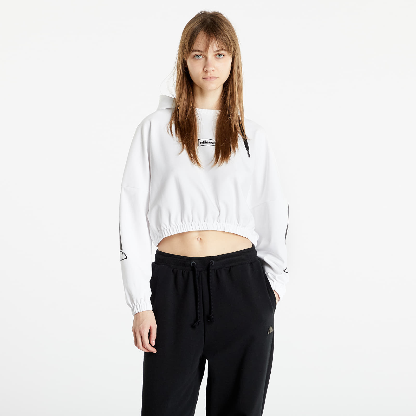 Mikiny a svetry Ellesse Mallory Crop Hoody White