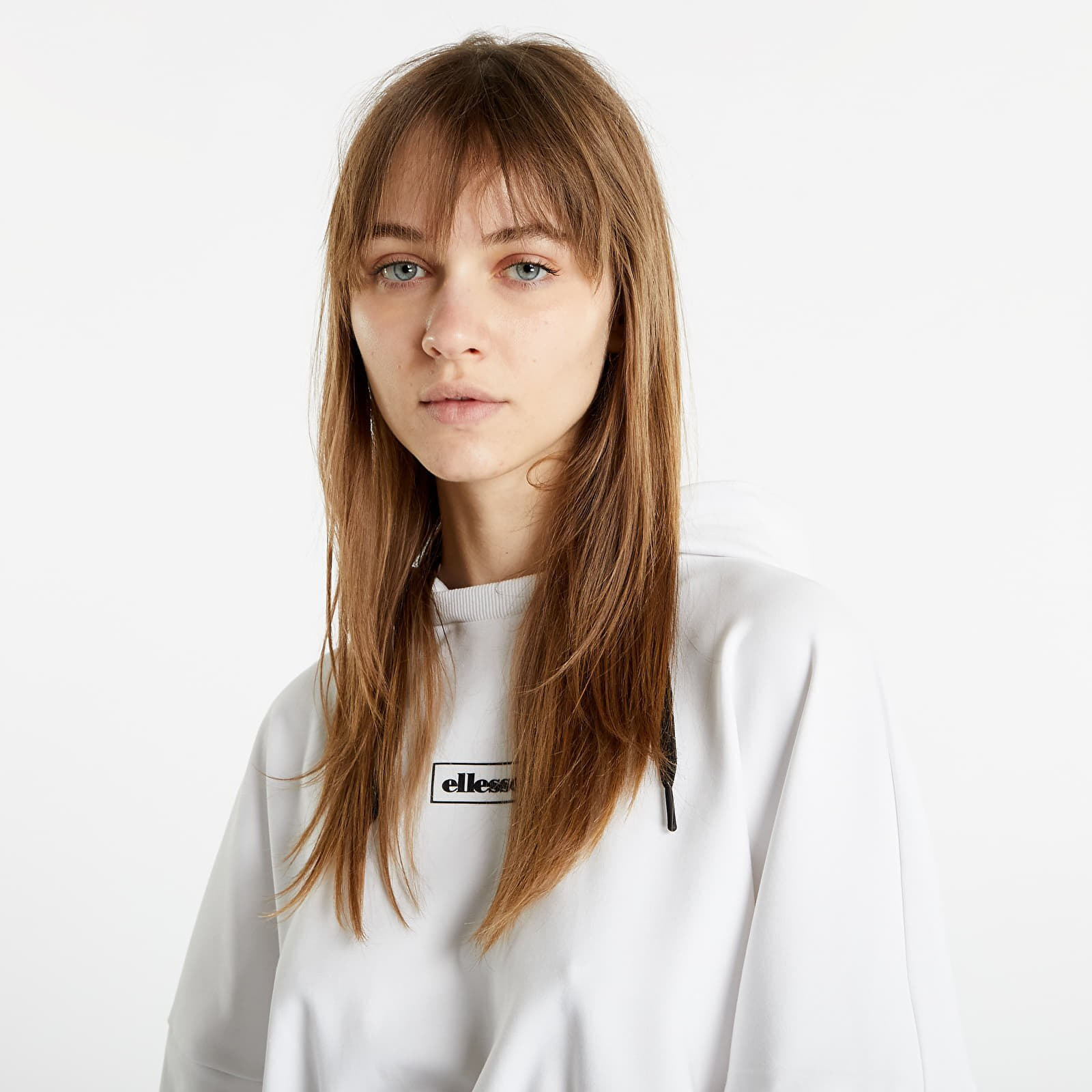 Mikiny a svetry Ellesse Mallory Crop Hoody White