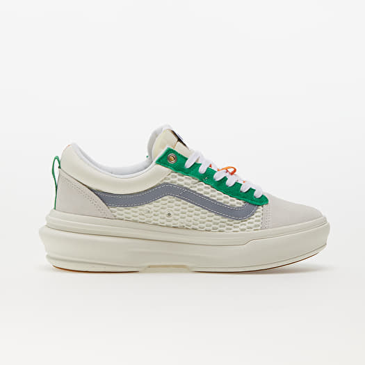 Vans old skool white green stripe online