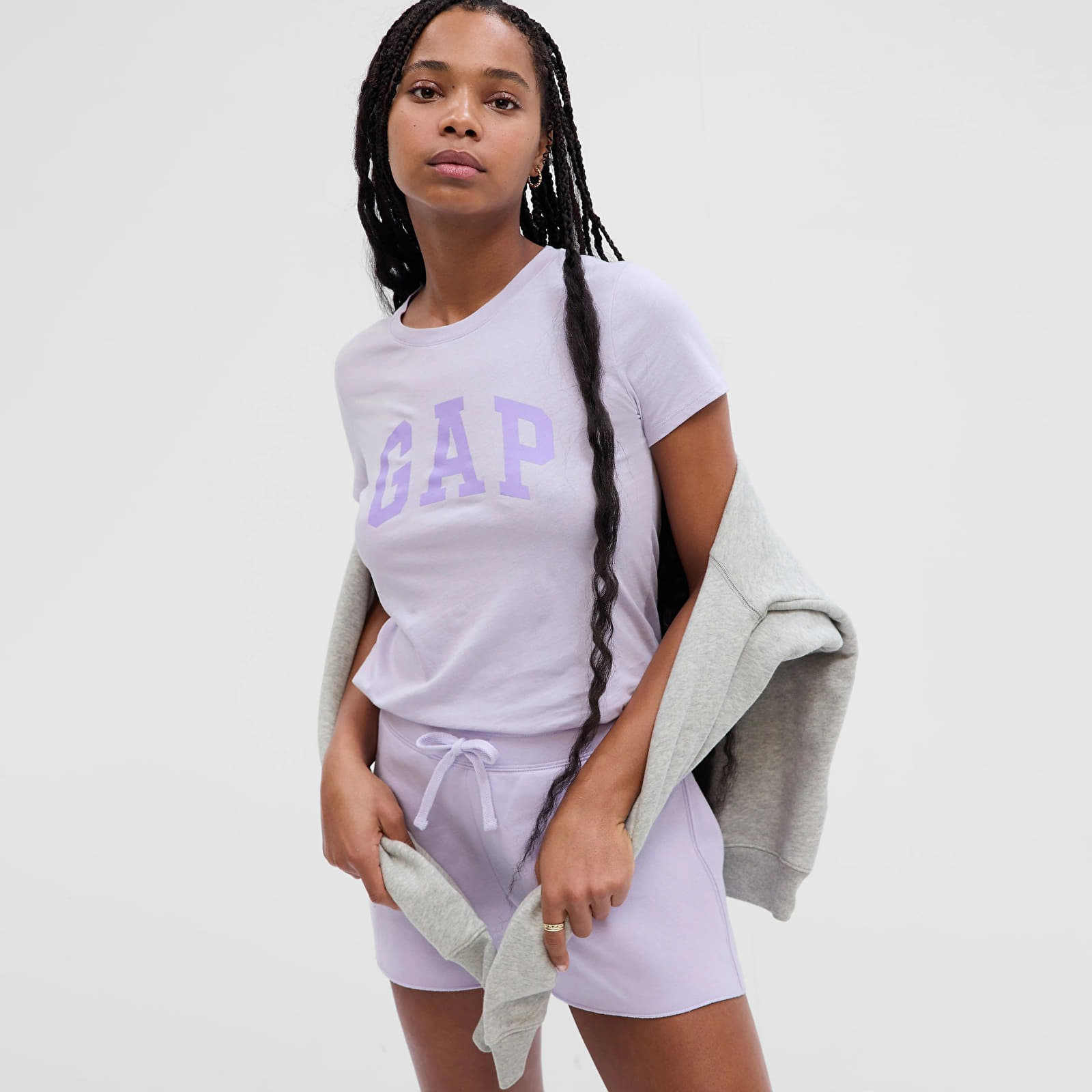 Γυναικεία ρούχα GAP V-Gap Ss Classic Tee Perfumed Lilac