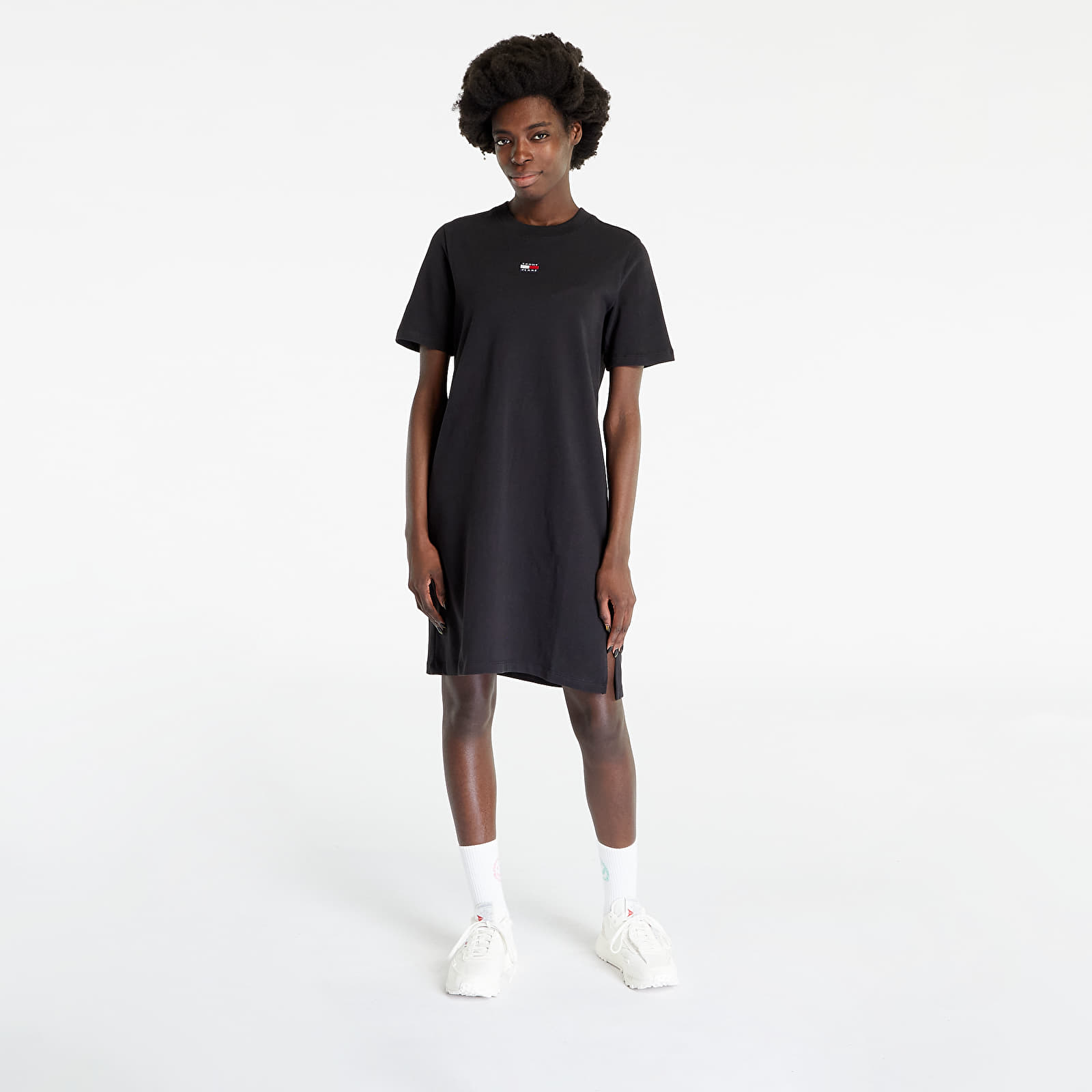 Dresses TOMMY JEANS Xs Badge T-Shirt Dress Black