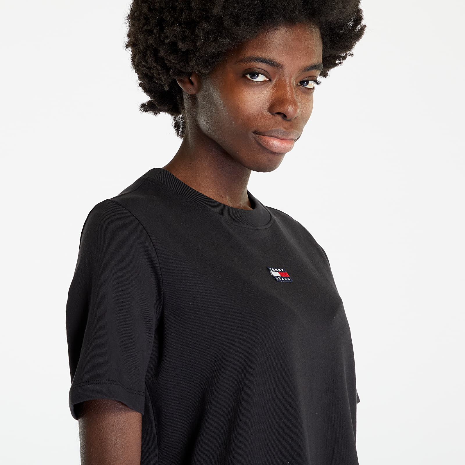 Dresses TOMMY JEANS Xs Badge T-Shirt Dress Black