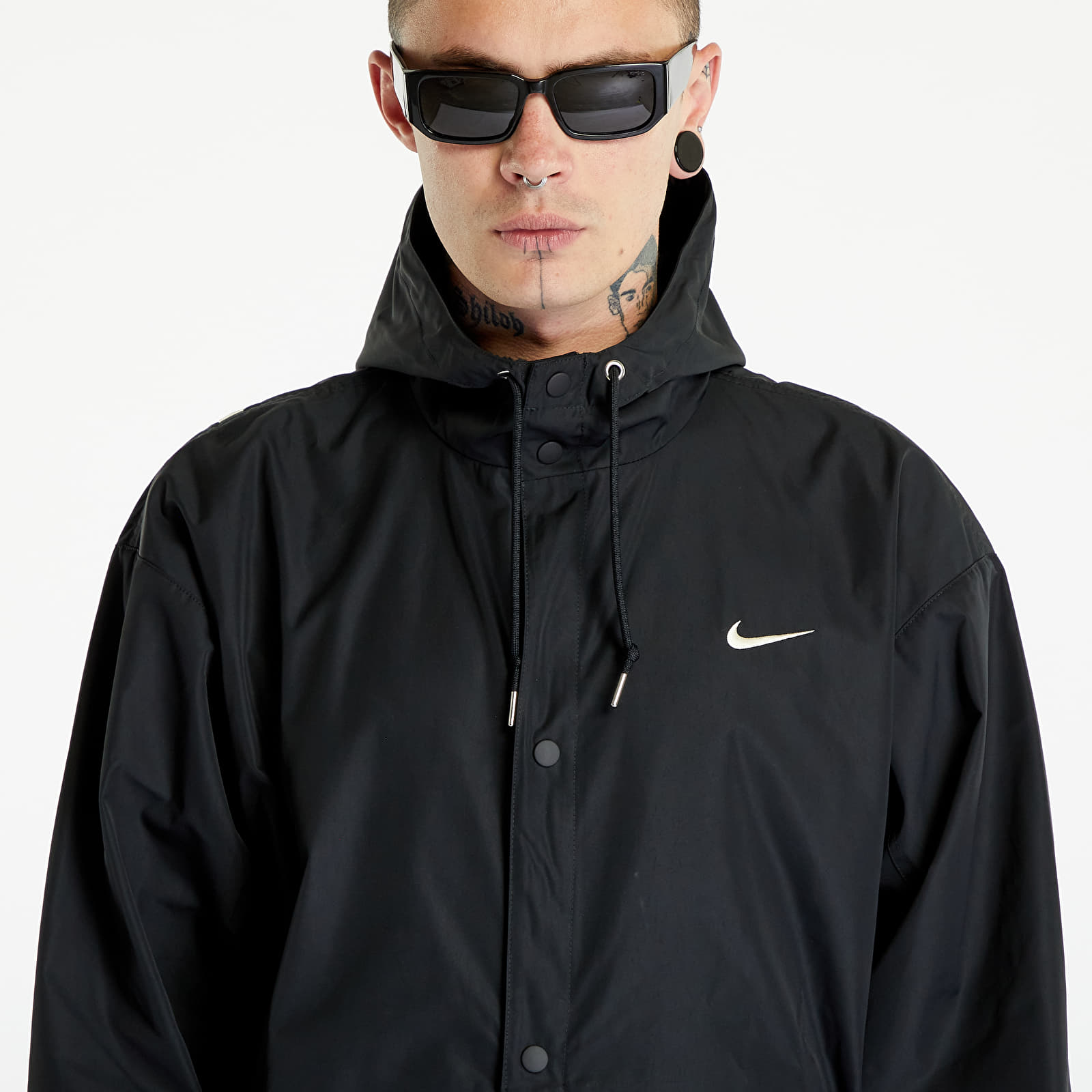 Bundy Nike Swoosh Men's Woven Parka Black/ Coconut Milk
