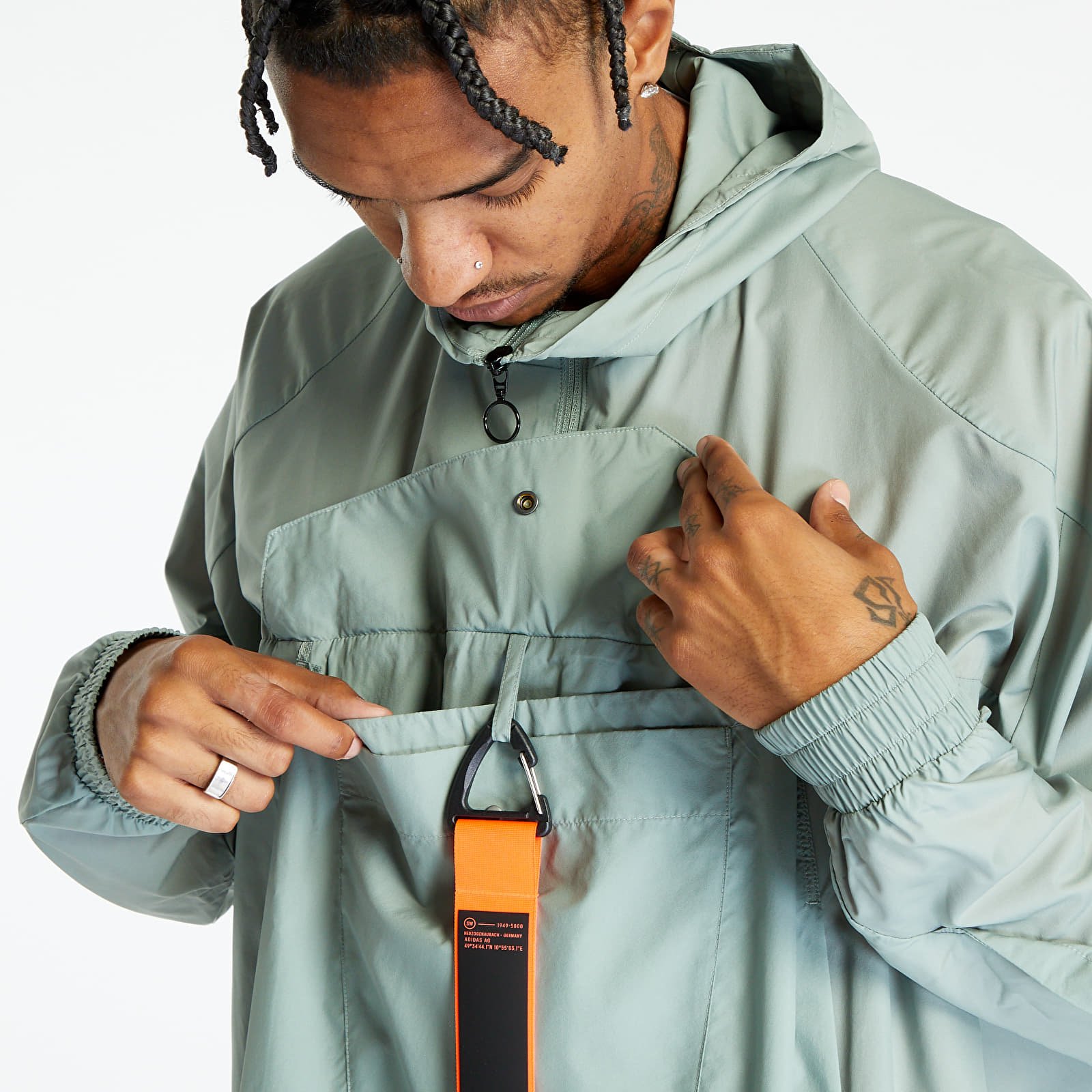 Větrovky adidas Performance City Escape Premium Windbreaker Silver Green