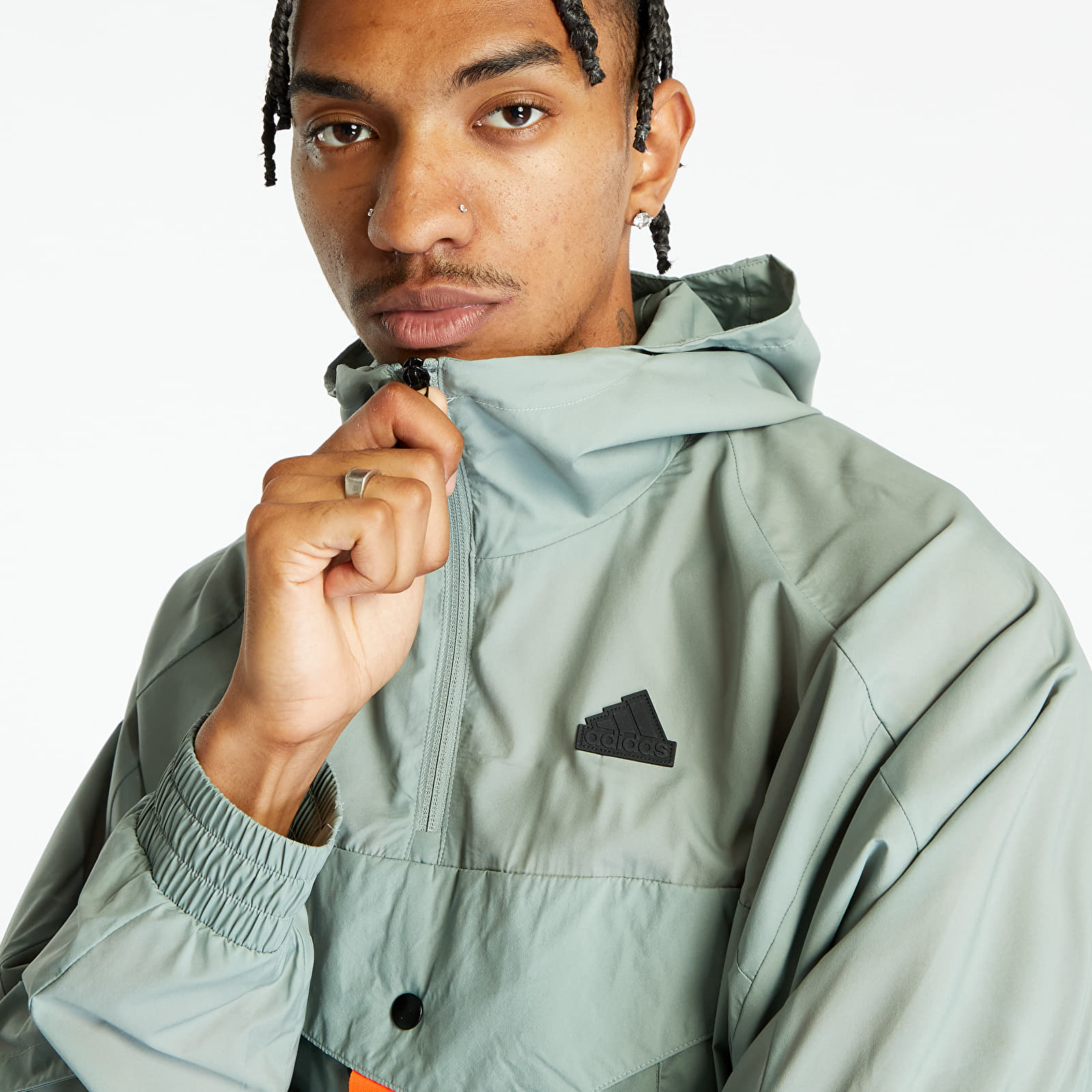 Větrovky adidas Performance City Escape Premium Windbreaker Silver Green