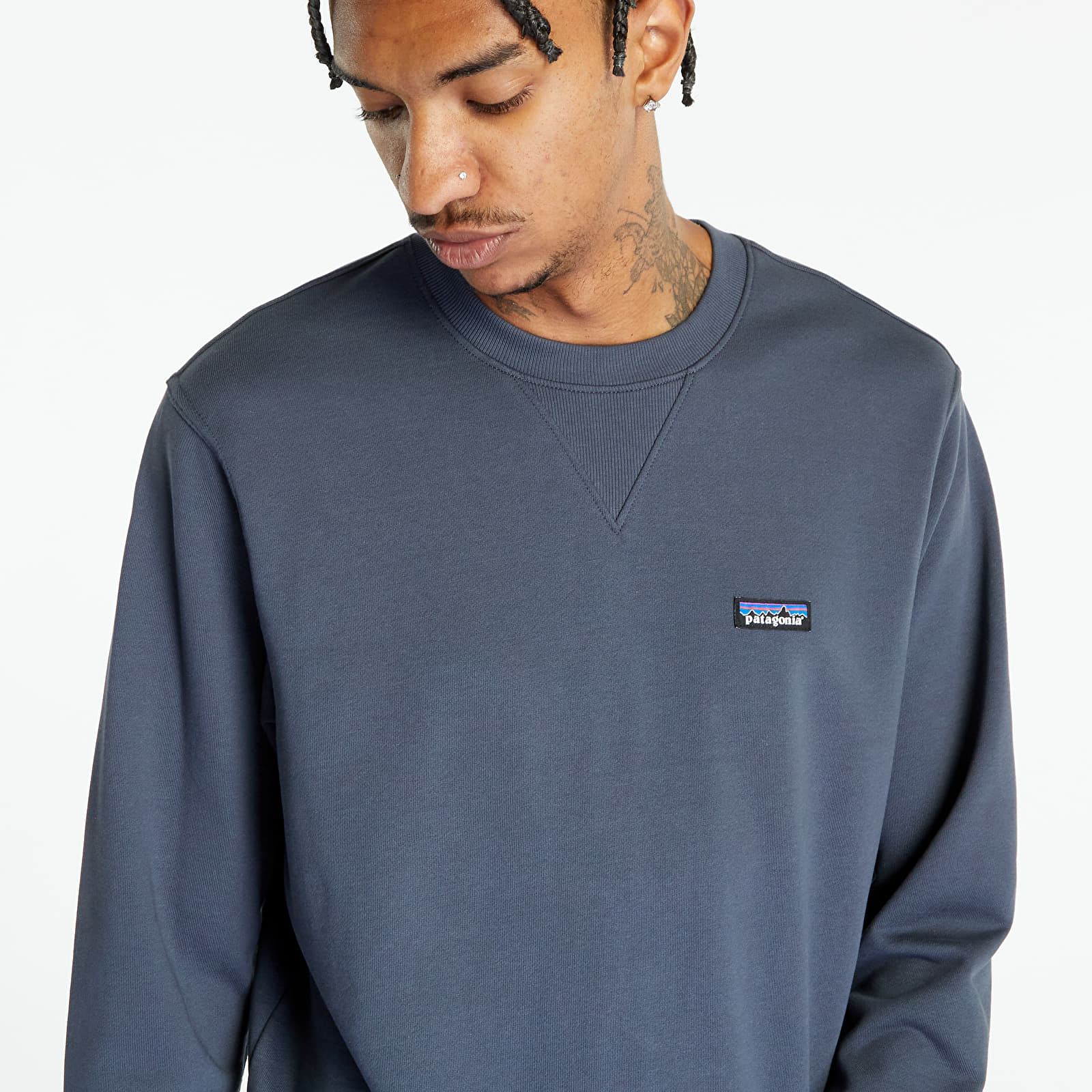 Bluzy Patagonia Regenerative Organic Certified Cotton Crewneck Sweatshirt Smolder Blue