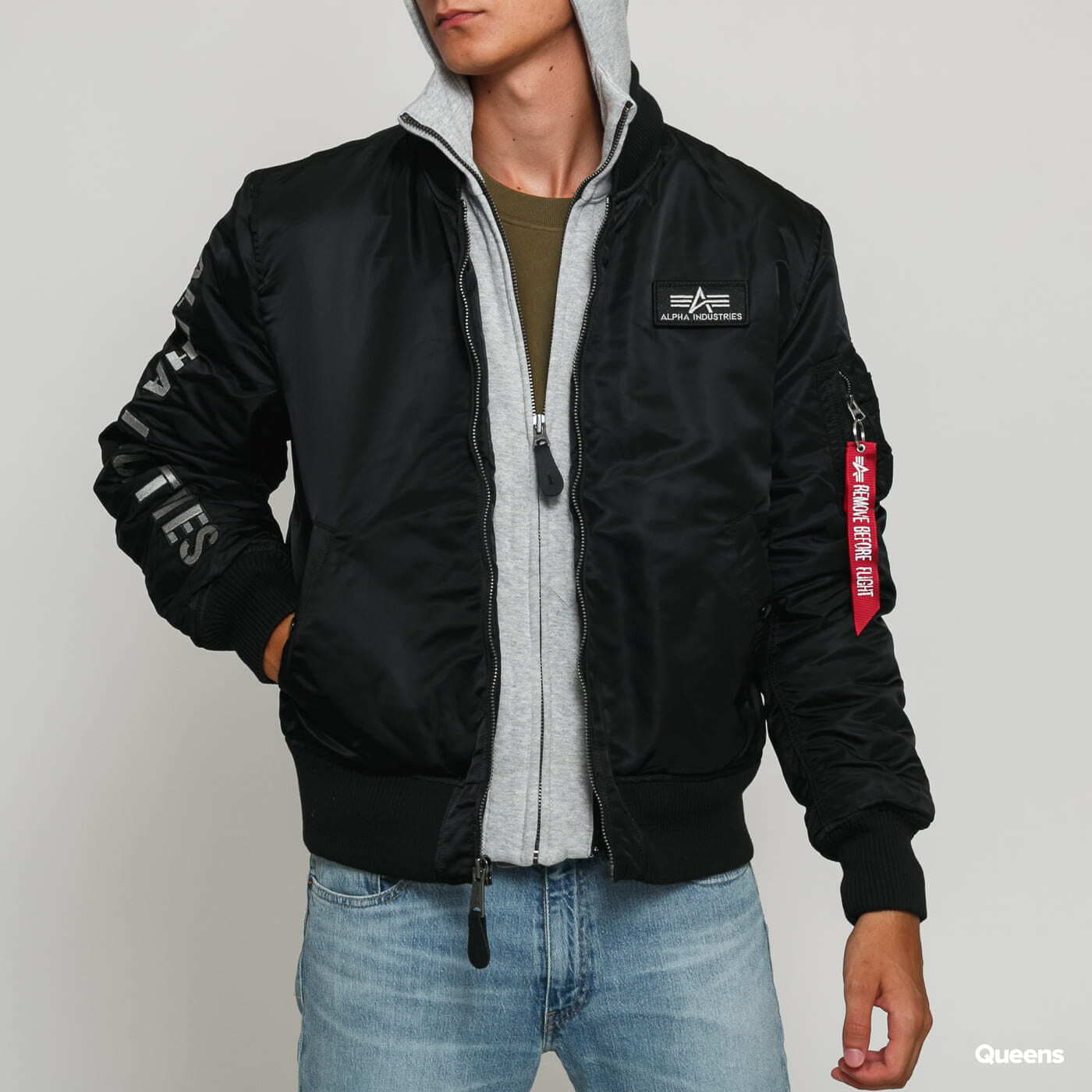 Jackets Alpha Industries MA-1 D-Tec SE Black / Grey