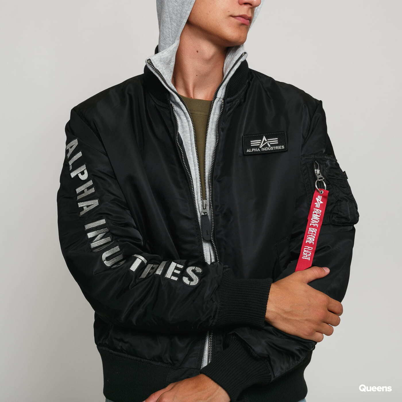 Jackets Alpha Industries MA-1 D-Tec SE Black / Grey