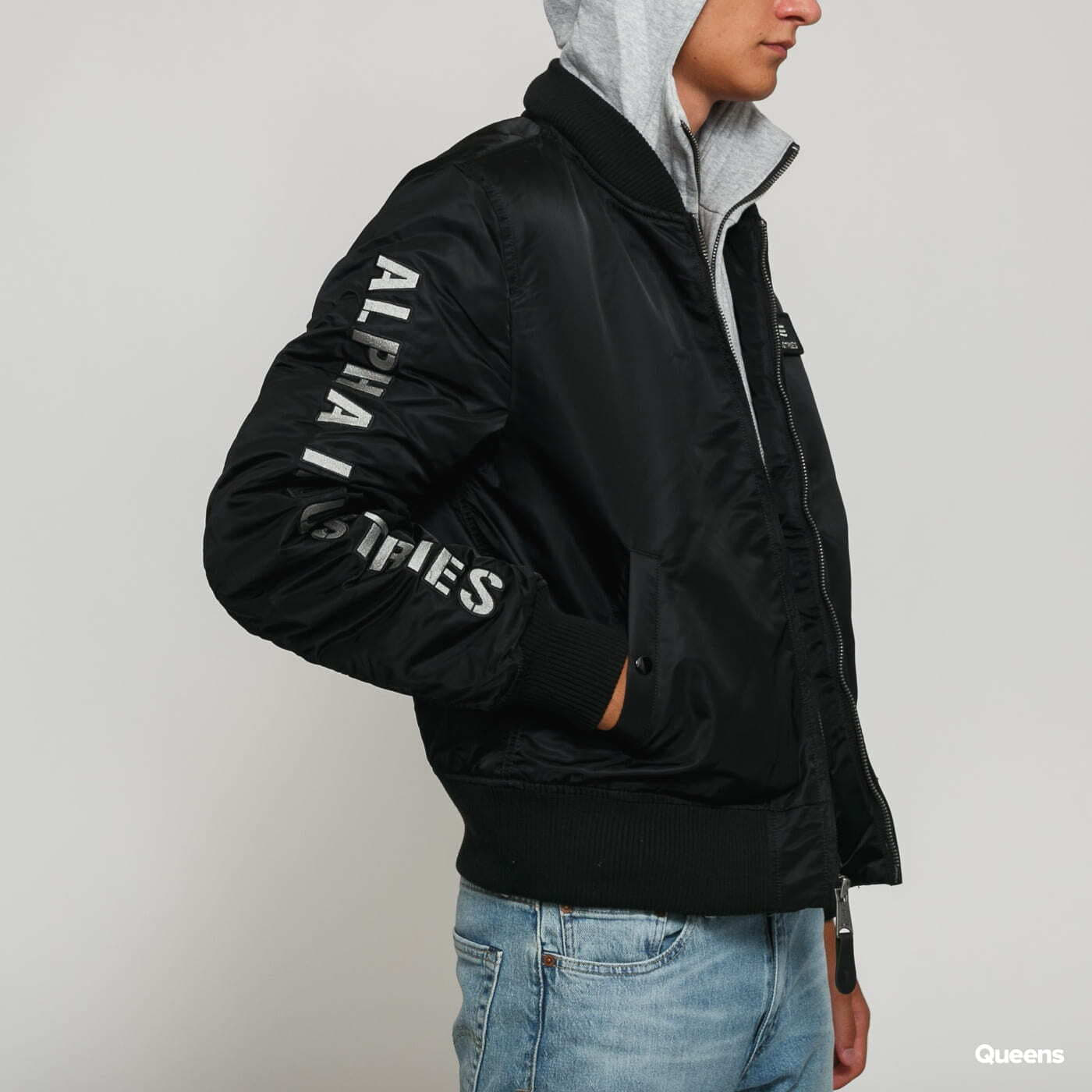 Jackets Alpha Industries MA-1 D-Tec SE Black / Grey