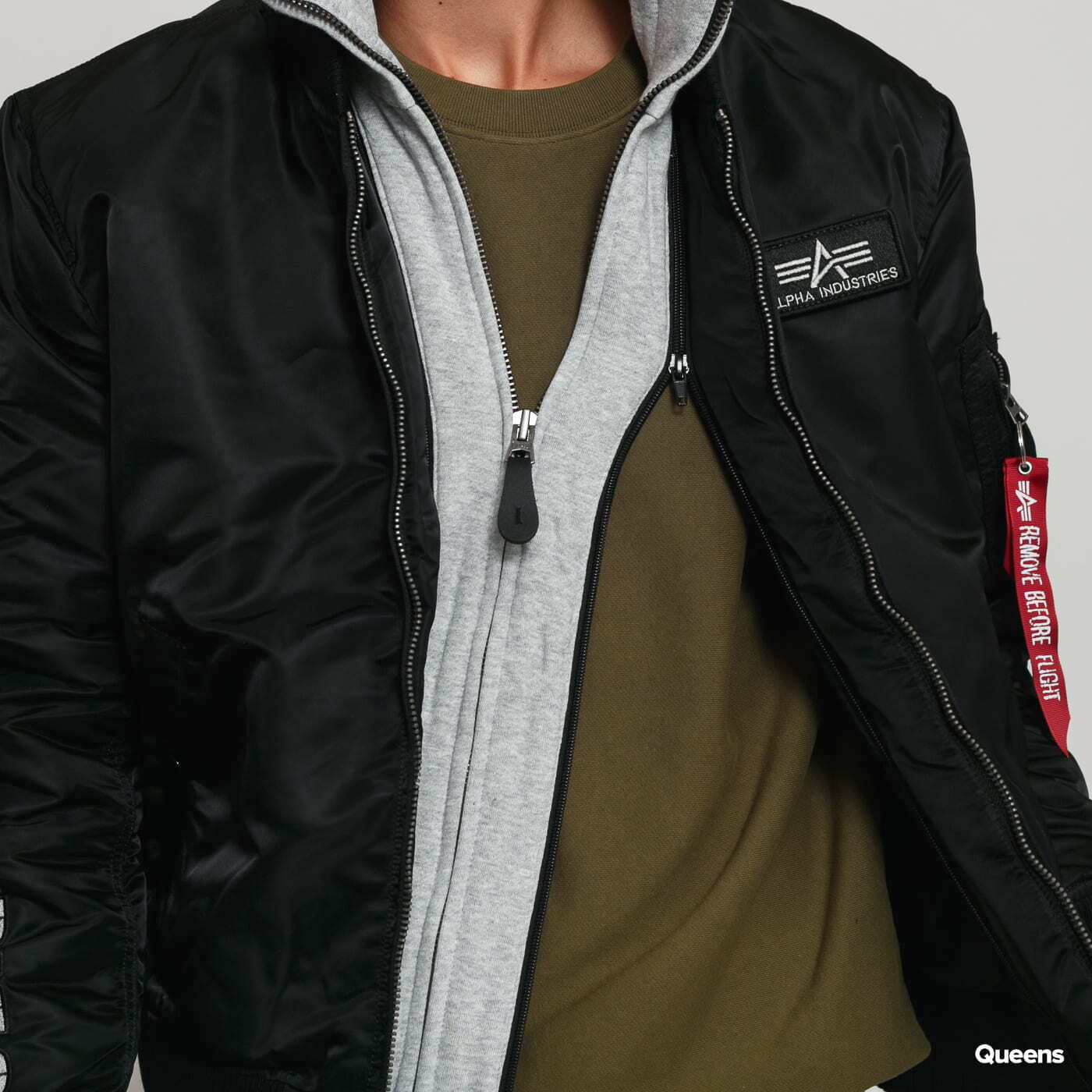 Jackets Alpha Industries MA-1 D-Tec SE Black / Grey