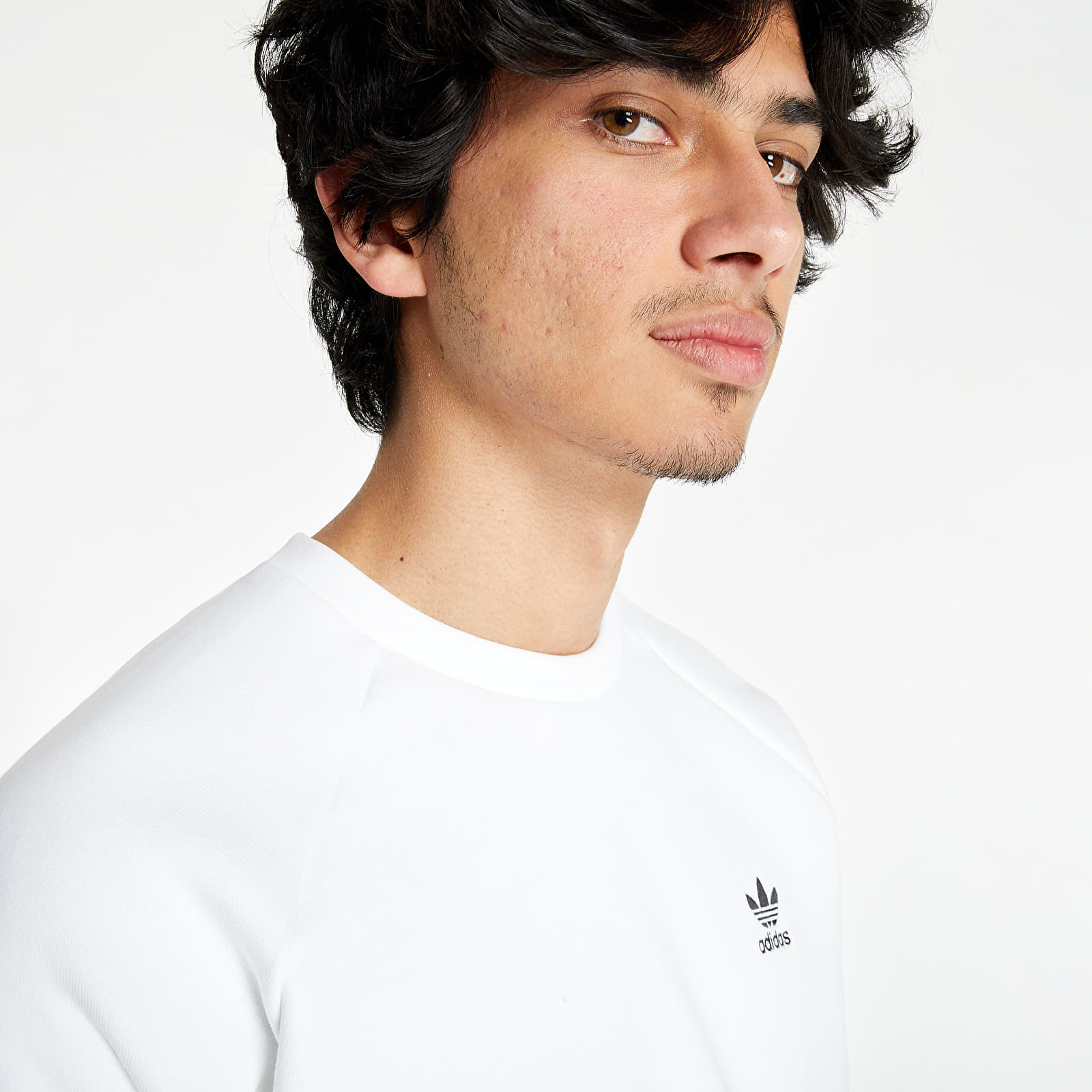 Adidas originals essential crew online neck sweatshirt in whit