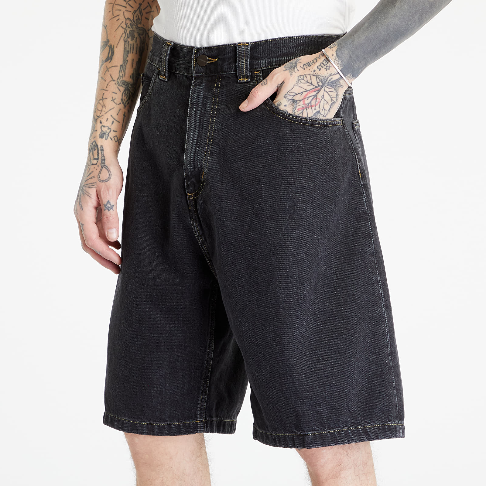 Shorts Carhartt WIP Brandon Short Black Stone Washed
