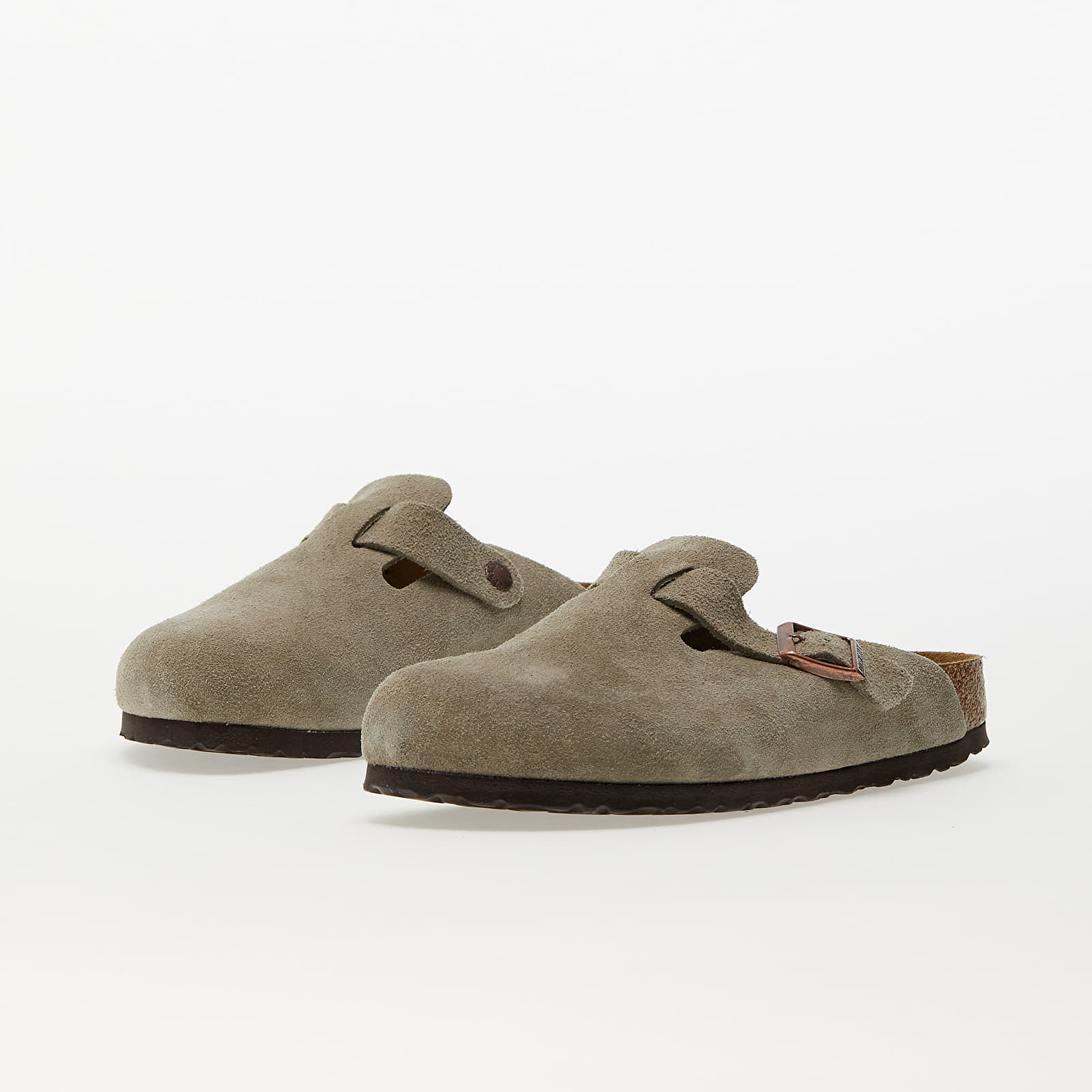 Pánské tenisky a boty Birkenstock Boston Soft Footbed Velvet Taupe
