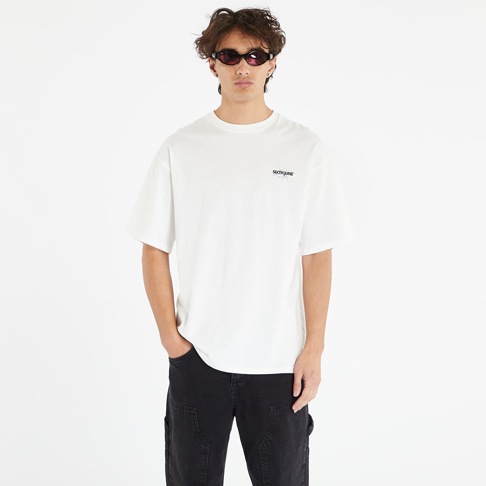 T-shirts Sixth June Puff Tshirt Thunder Backprint Off White