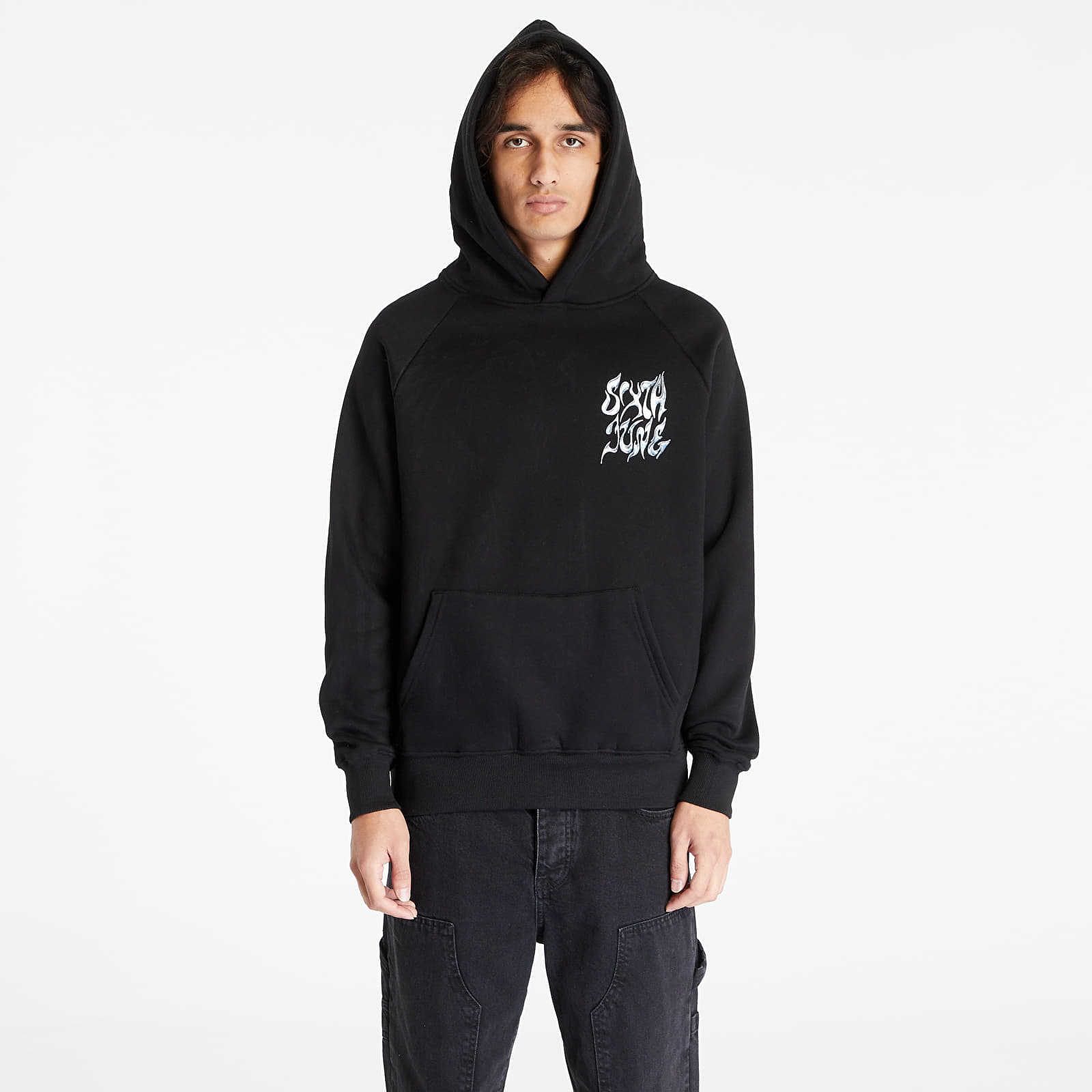 Hanorac Sixth June Chrome Back Print Hoodie Black