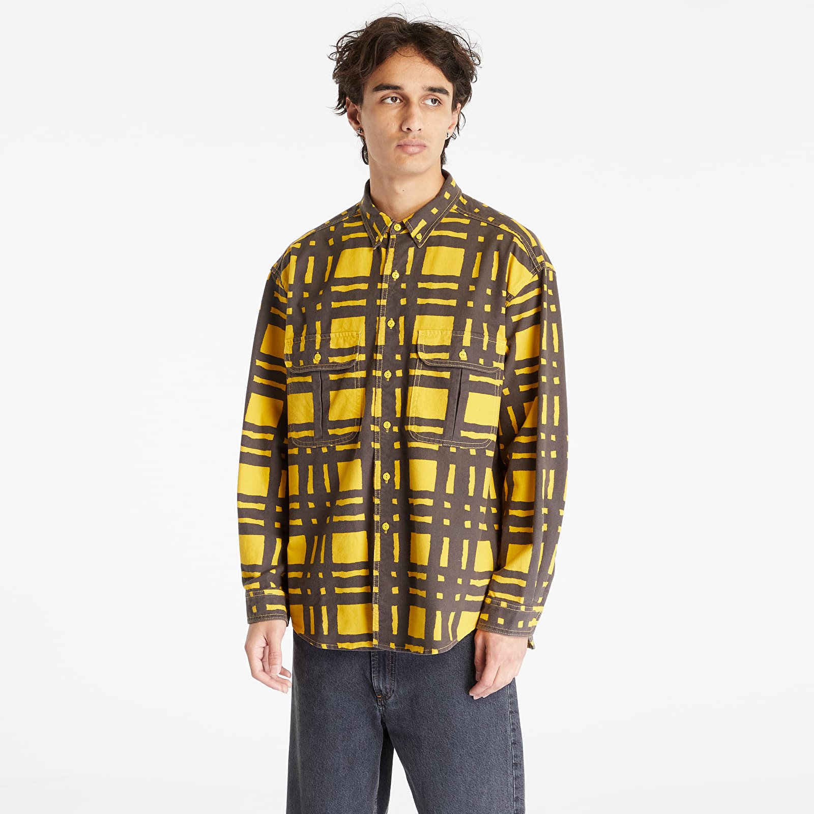 Skjorter Levi's ® Skate L/S Woven Torn Plaid Yellow