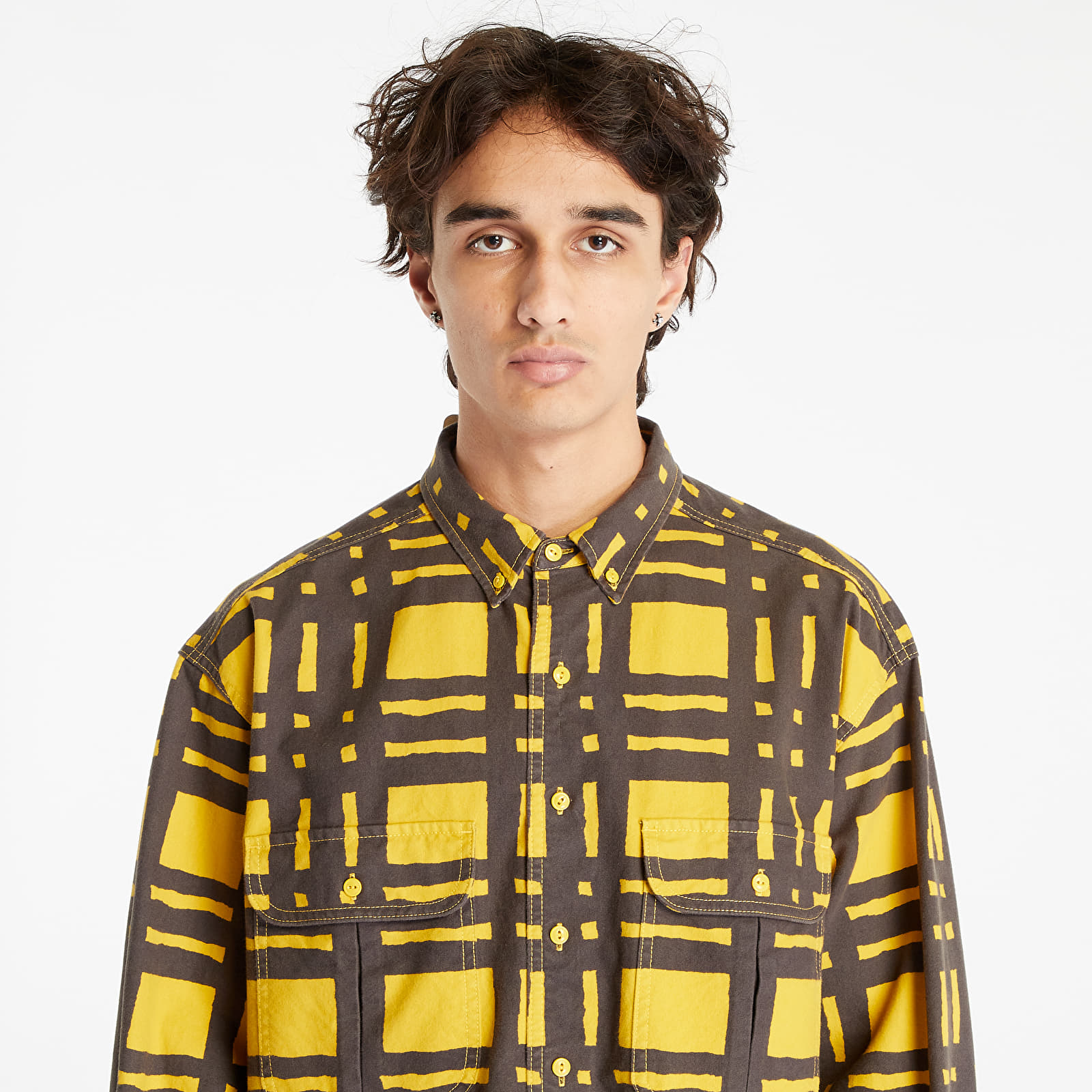 Skjorter Levi's ® Skate L/S Woven Torn Plaid Yellow