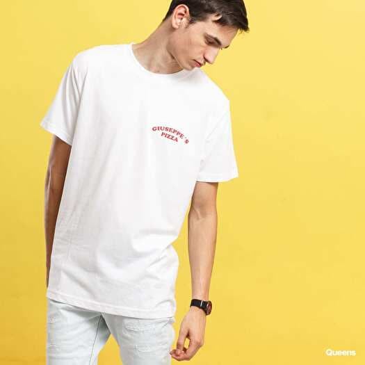 T-shirt Urban Classics Giuseppe's Pizzeria Tee White